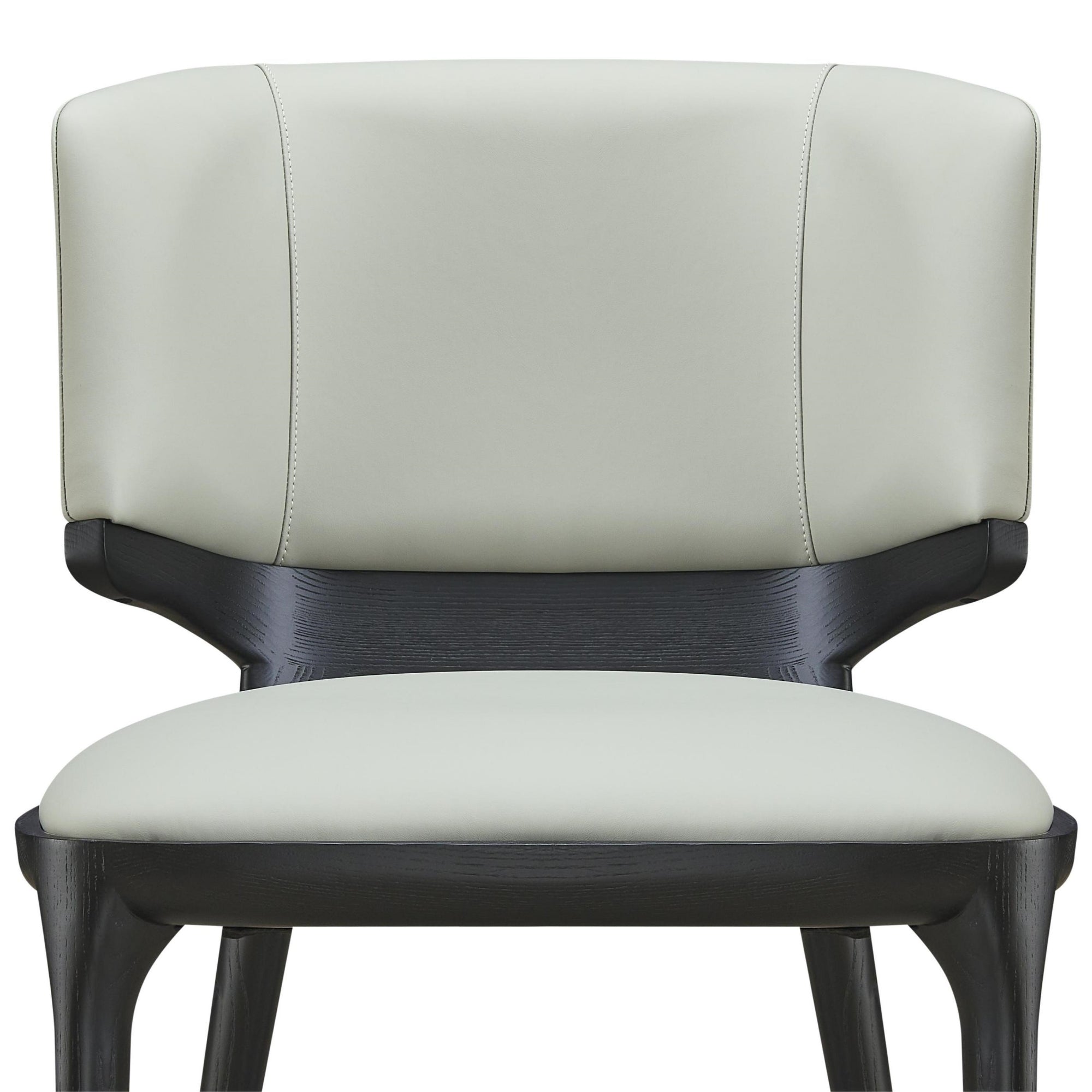 Tavros 2pcs ash wood leather dining chairs