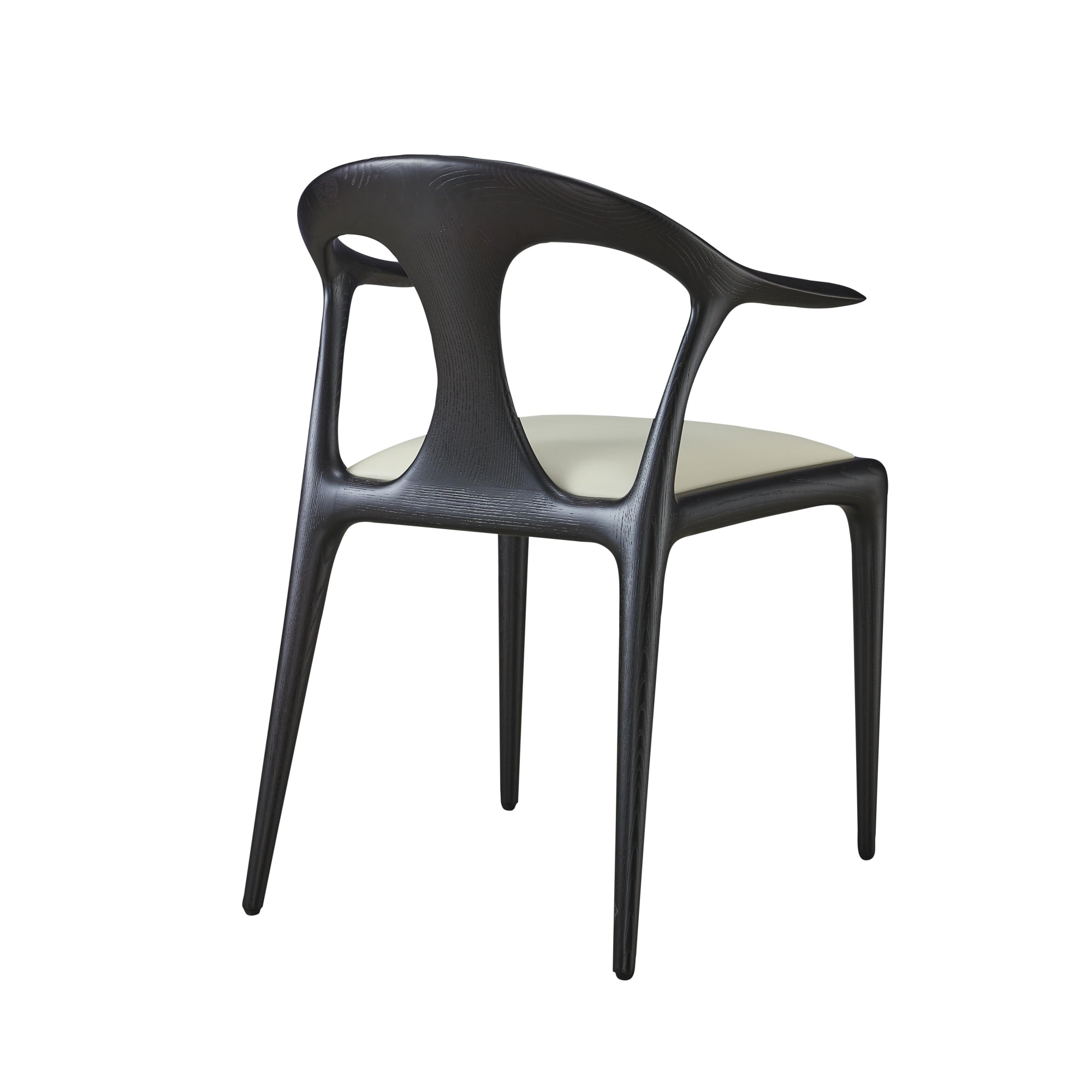 Zephyr 2pcs ash wood leather dining chairs