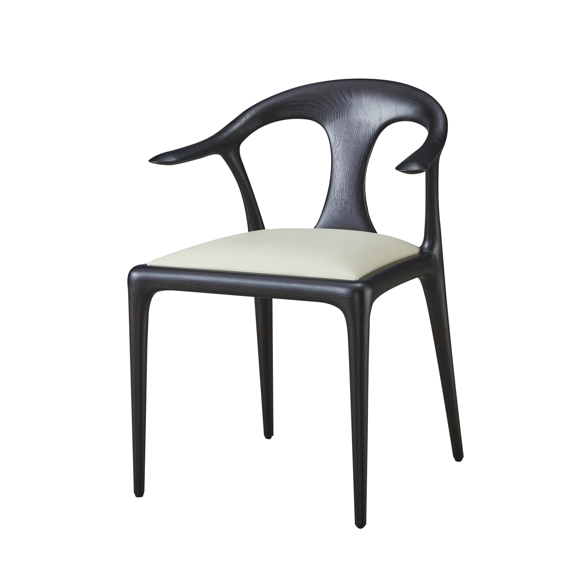 Zephyr 2pcs ash wood leather dining chairs