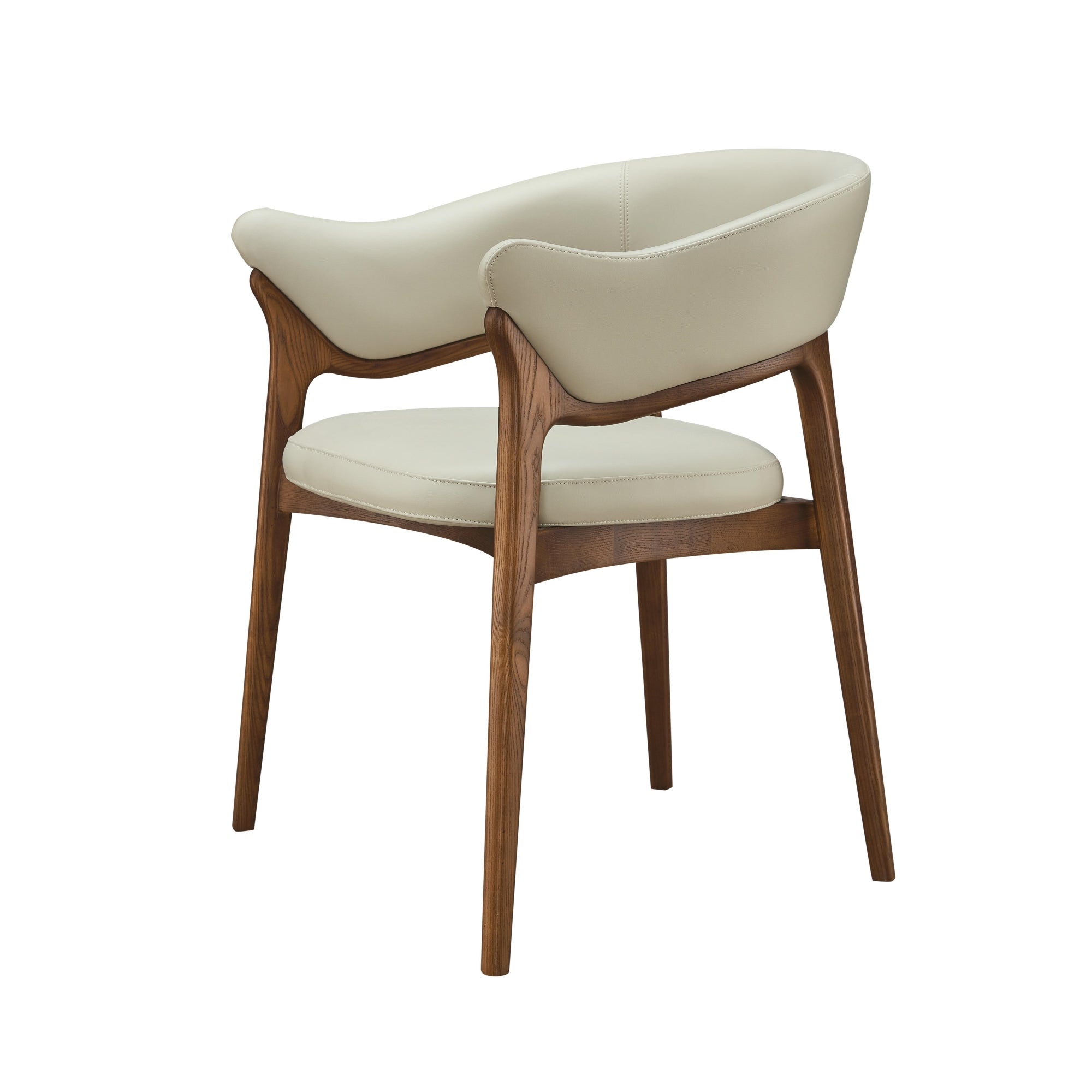 Borealis 2pcs ash wood leather dining chairs