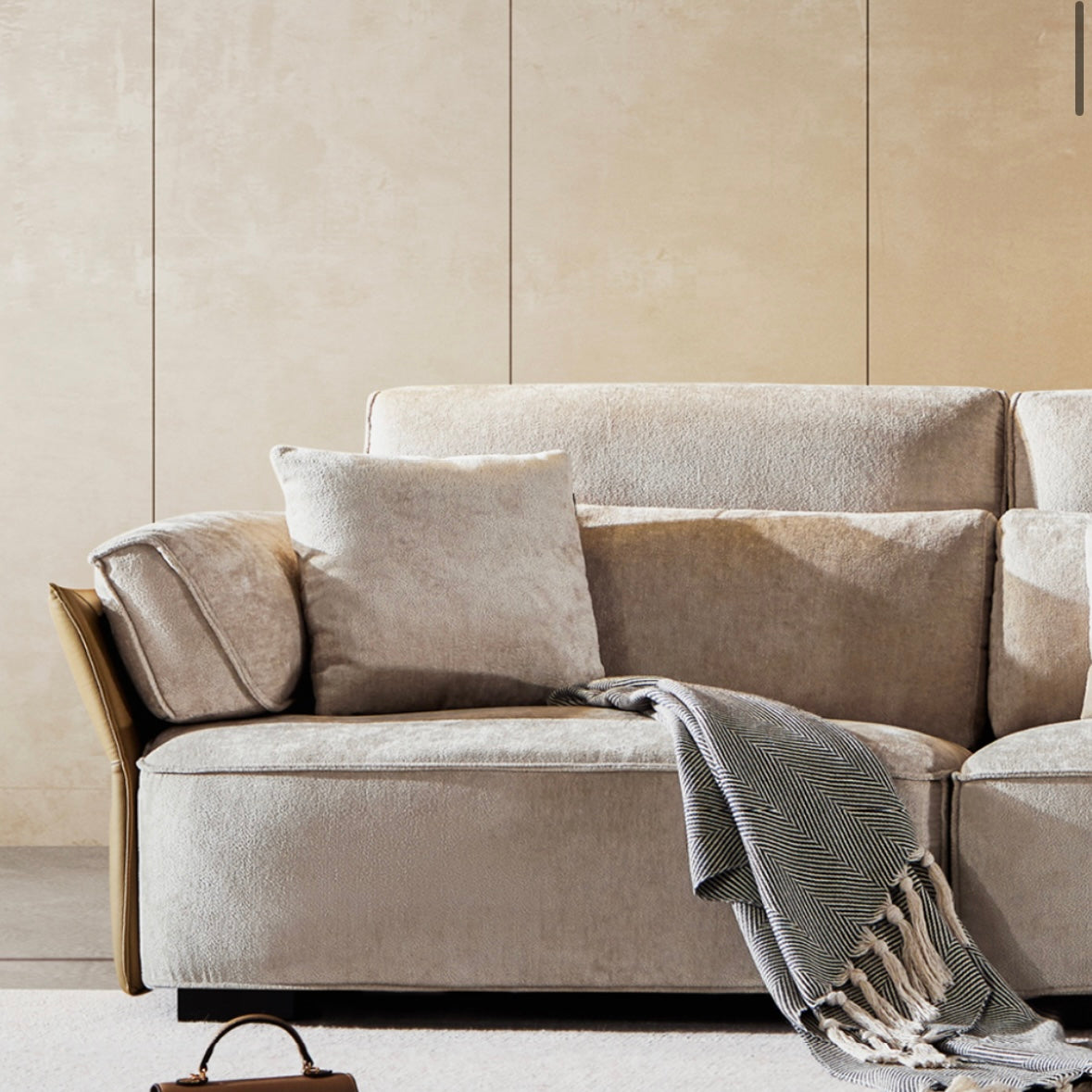 Faroni Fabric washable straight sofa