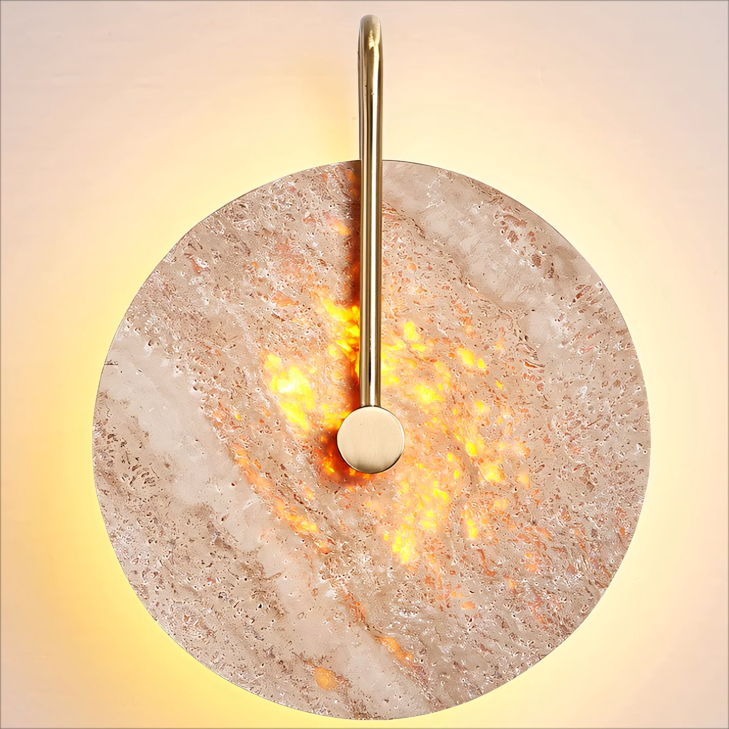 Tosnie 2pcs beige travertine wall lights bedside lights