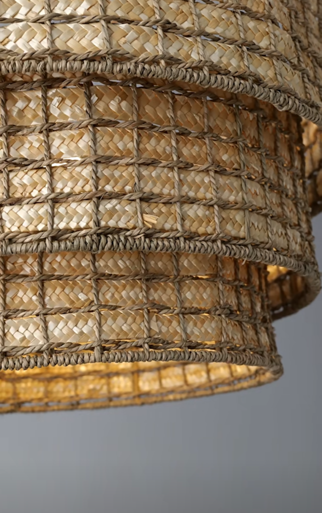 Silanow Natural straw rope woven pendant light