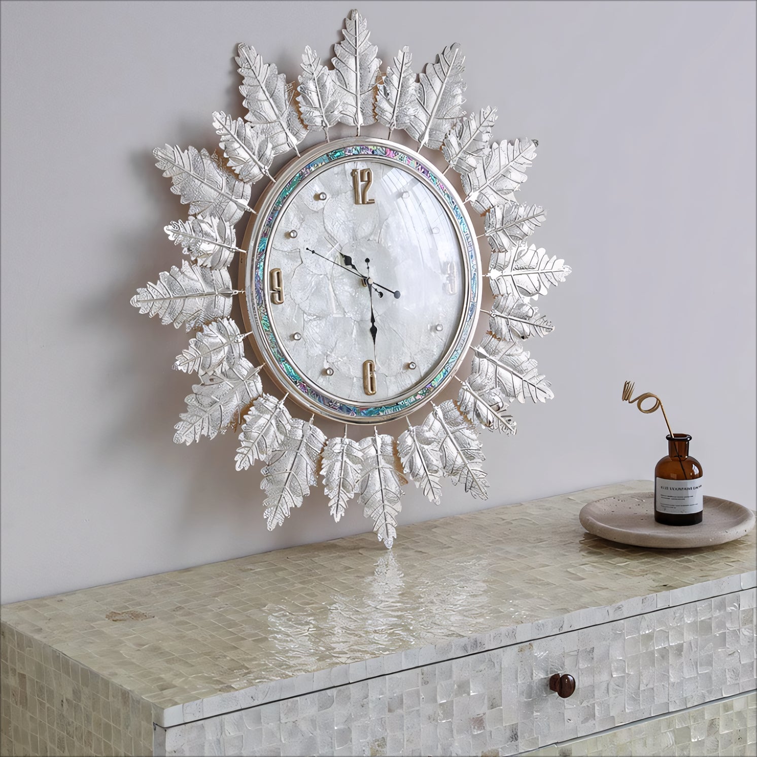 Aniner Natural shell wall clock