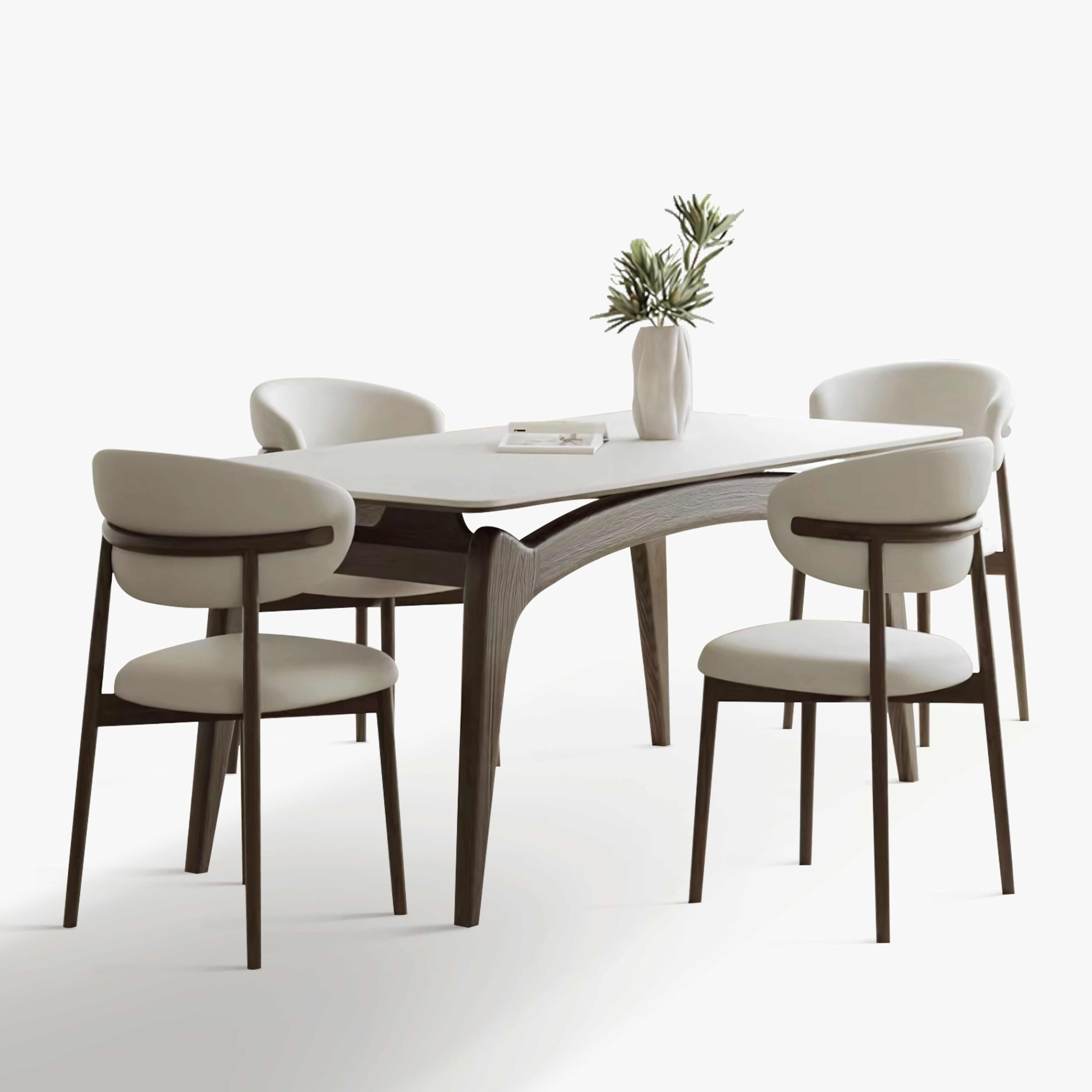 Lemarie Sintered stone rectangular dining set