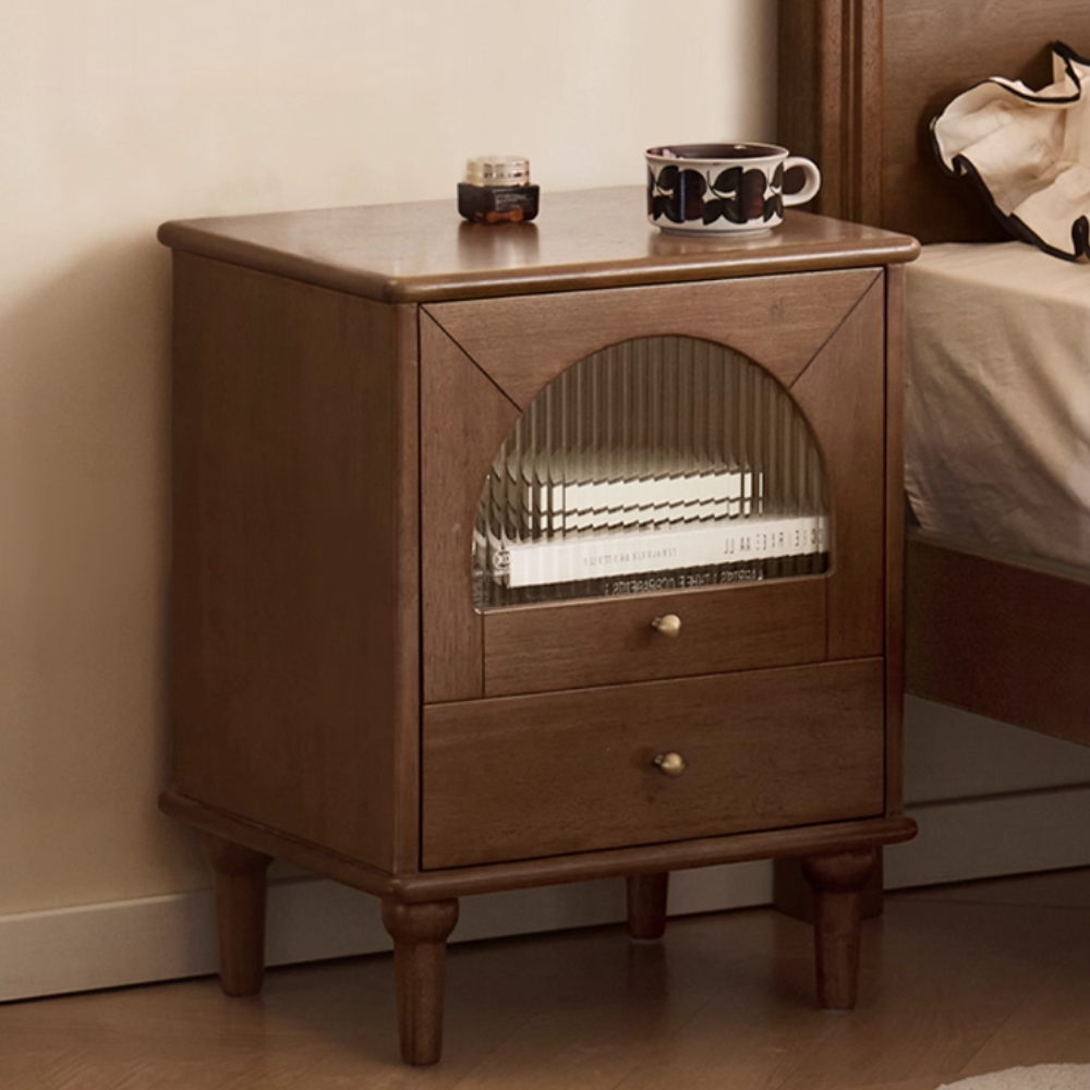 Ovea 2pcs solid wood nightstands