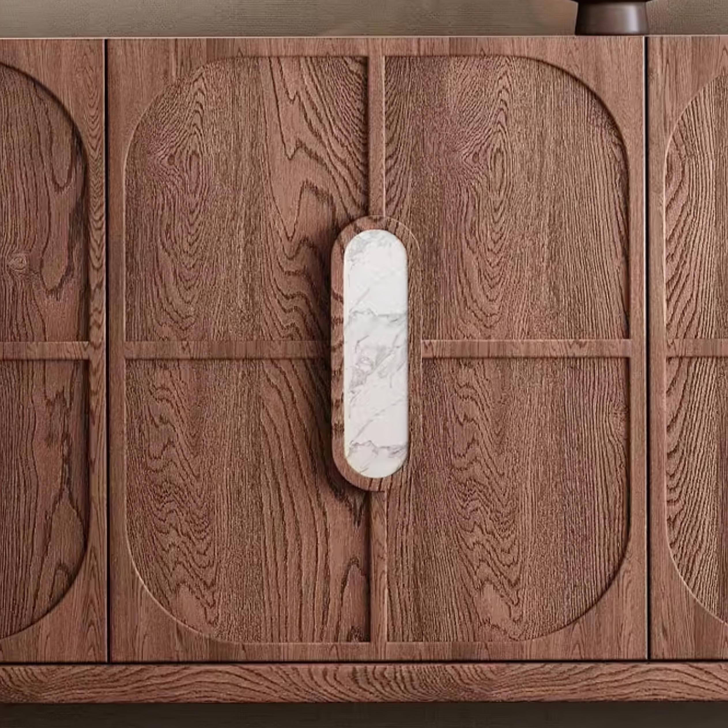 Zalro Wooden marble sideboard-A