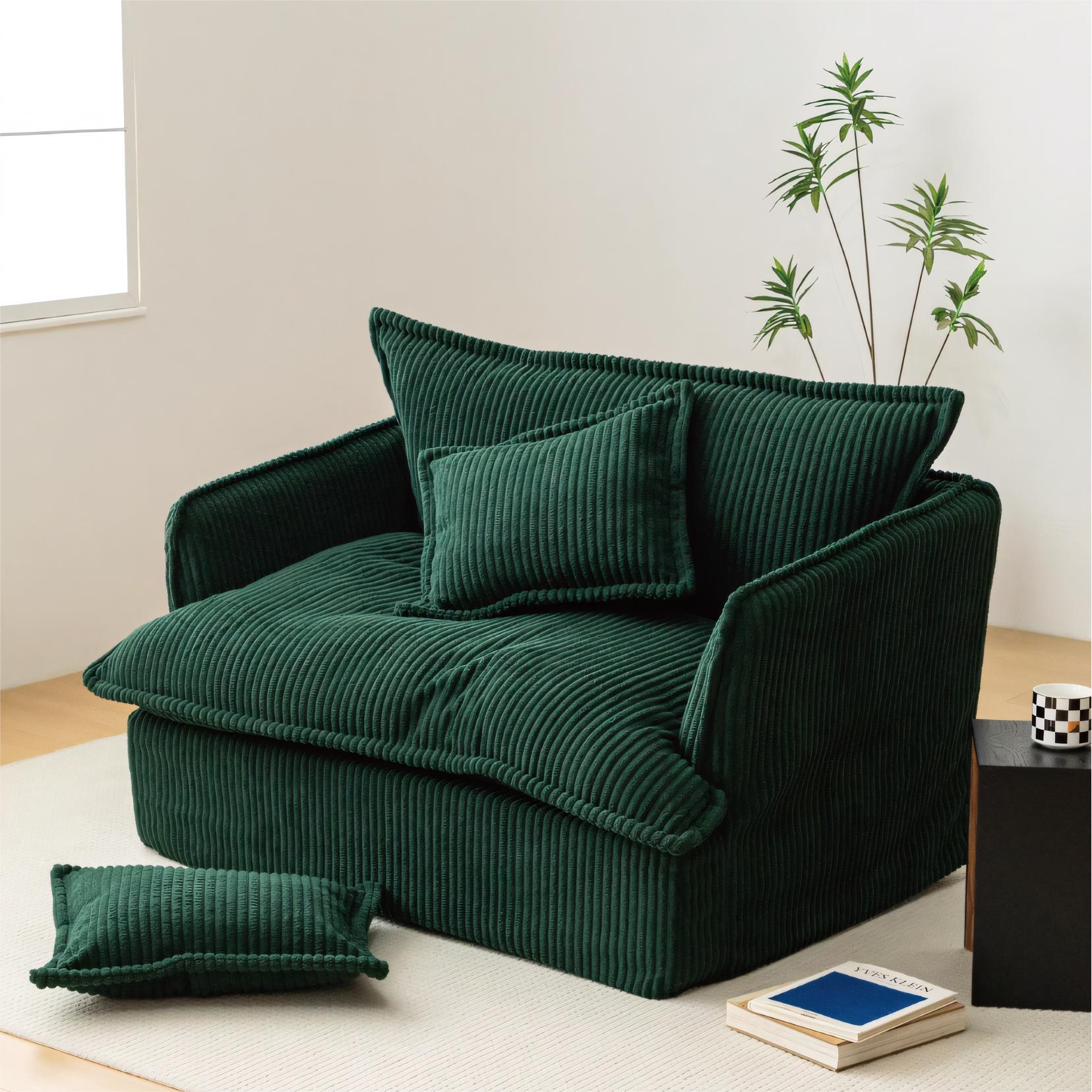 Elarem Washable fabric single sofa-A
