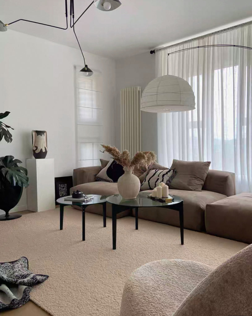 Zedraco Minimalist washable modular sofa with ottoman-A