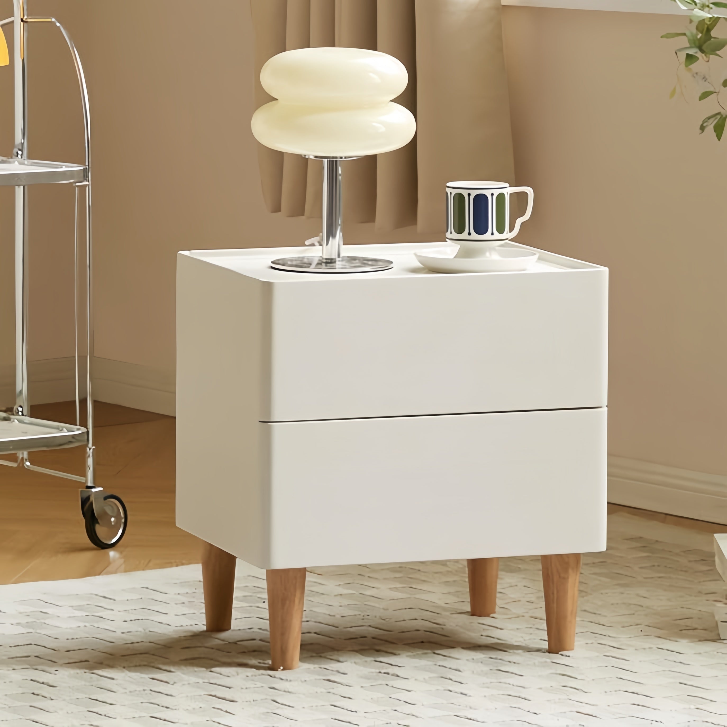 Cedarri 2pcs solid wood nightstands-B