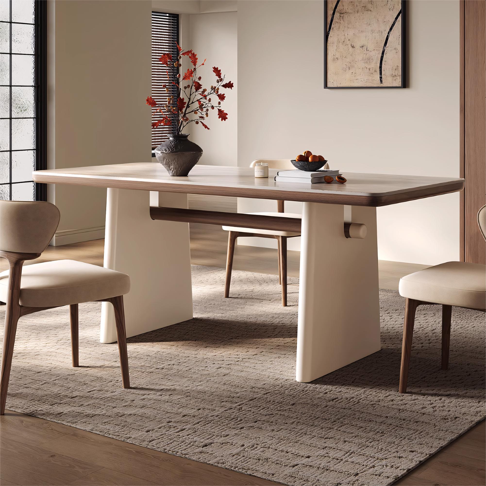 Timita Modern sintered stone rectangular dining set-A