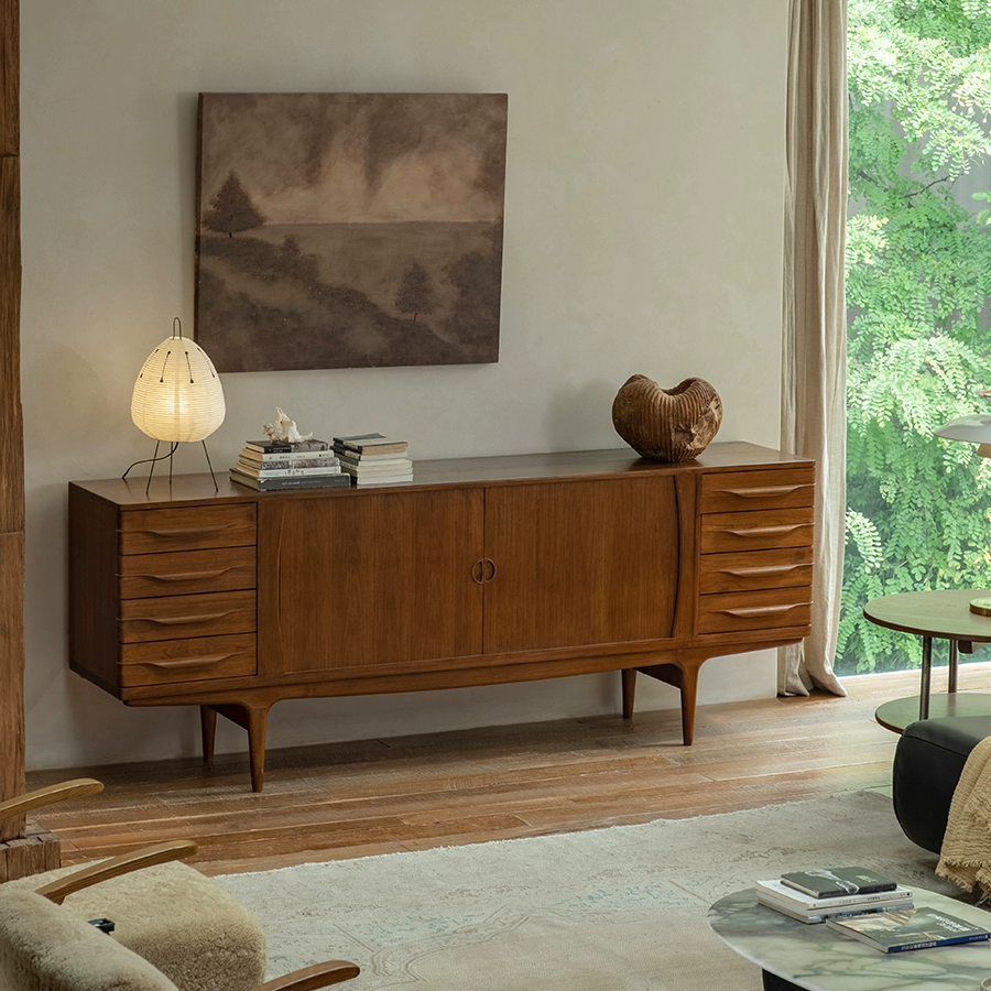Hespel Teak solid wood sideboard