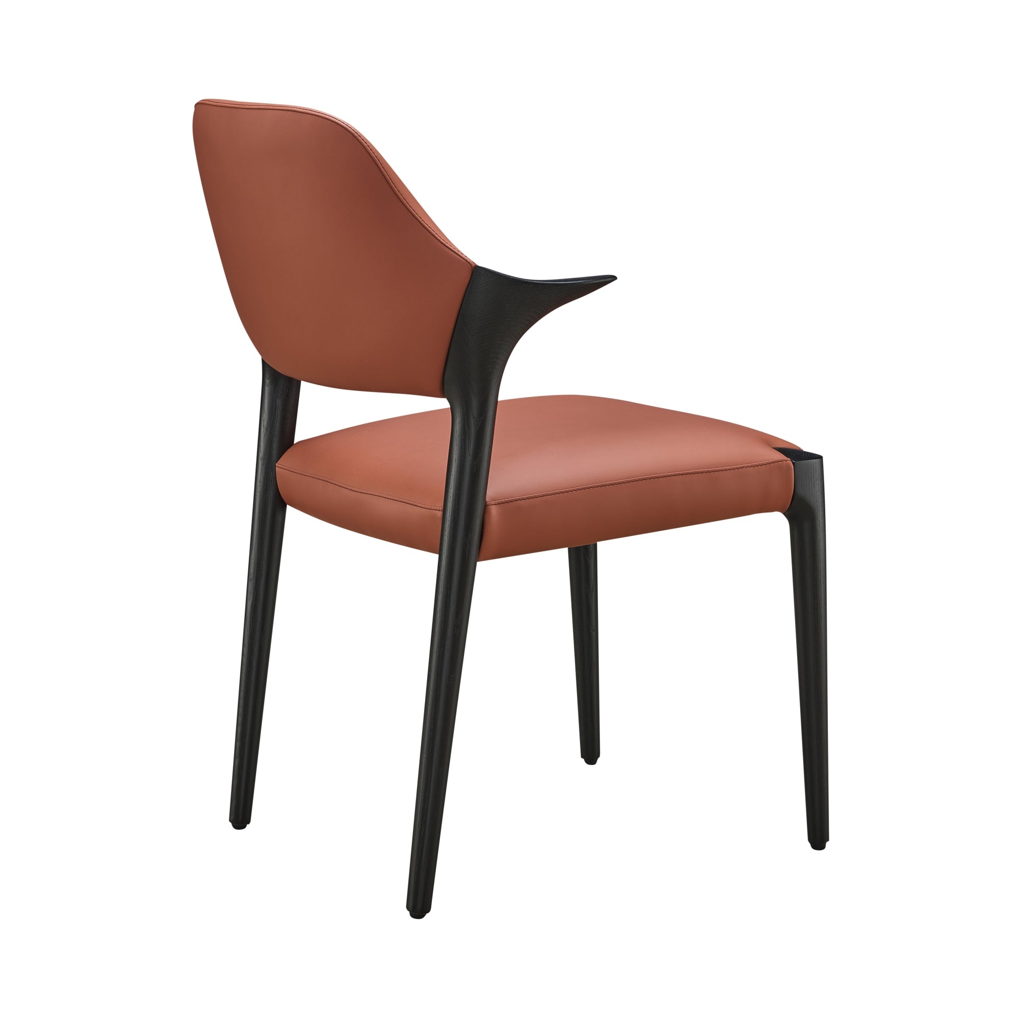 Fennec 2pcs ash wood leather dining chairs