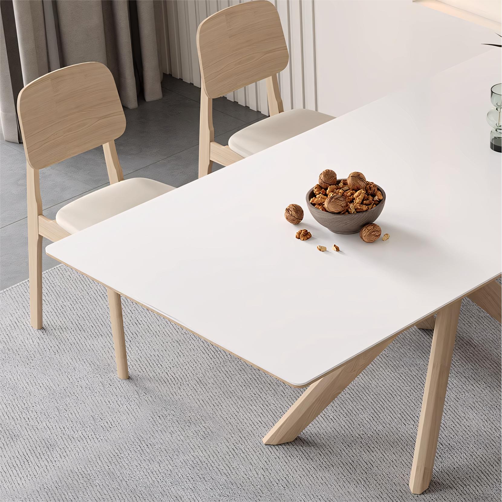 Penai Sintered stone solid wood rectangular dining table