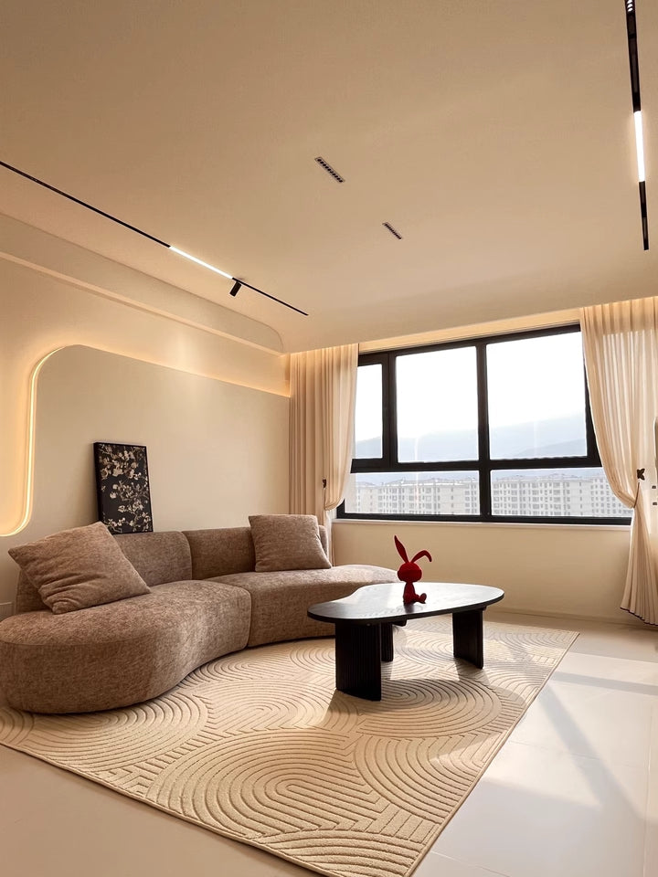 Vorki Fabric curved sofa-A