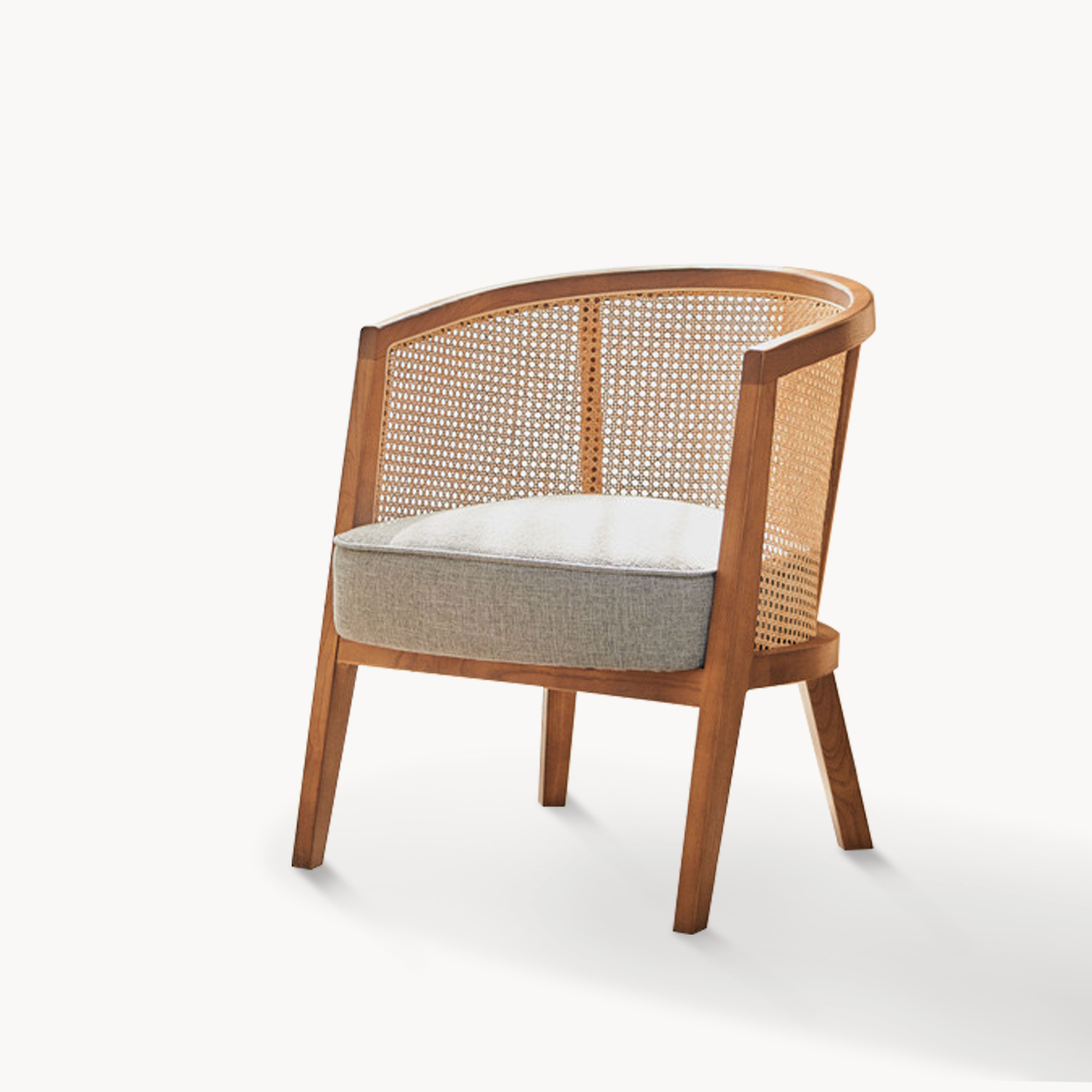 Yaniwor Ash wood natural rattan accent chair