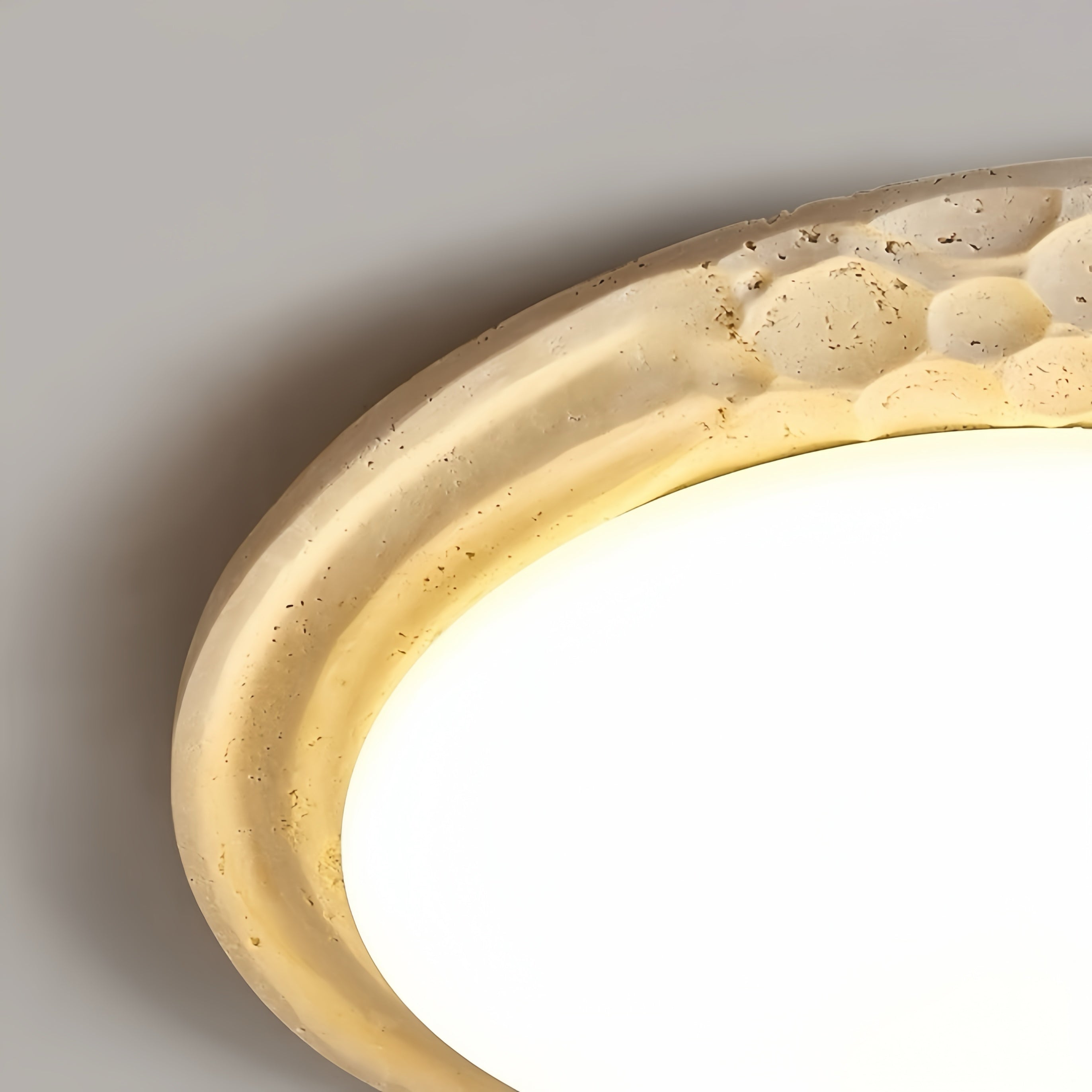 Otawi Beige travertine ceiling light