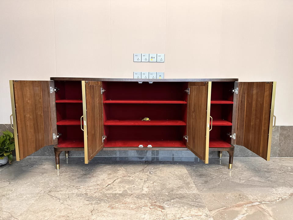 Faroli Natural rattan wooden sideboard-A