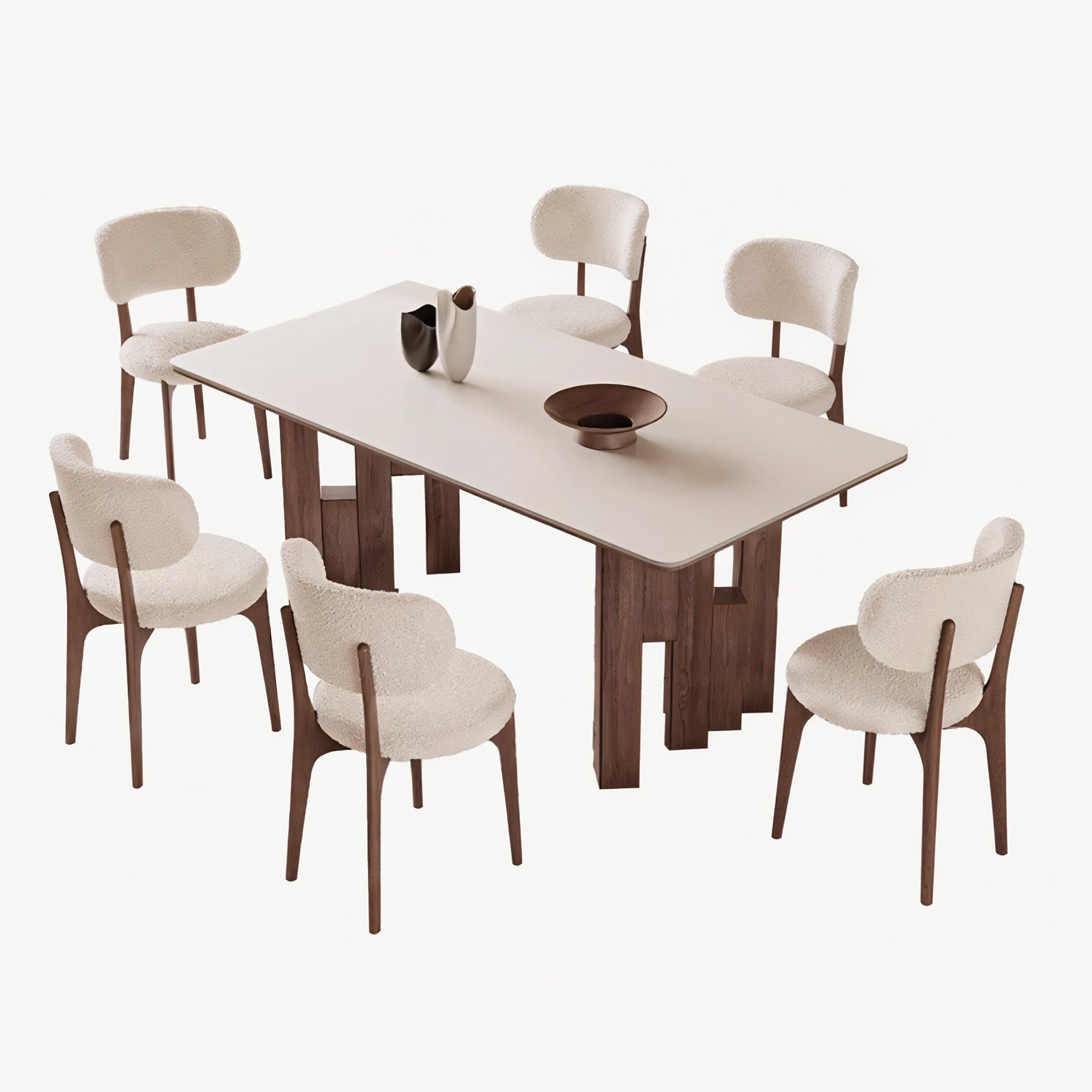 Dasim Sintered stone rectangular dining set