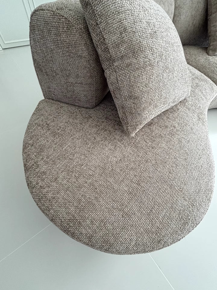 Vorki Fabric curved sofa-A