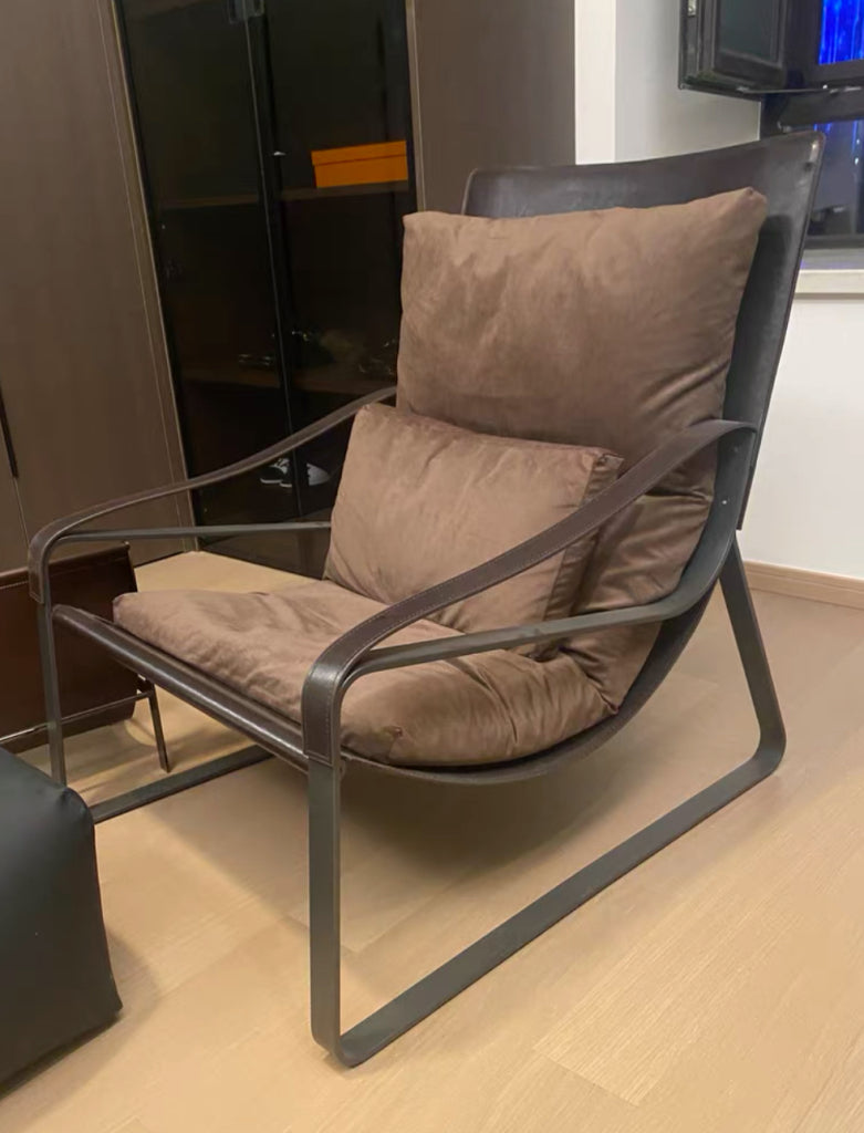 Jamoter Leather accent chair-A