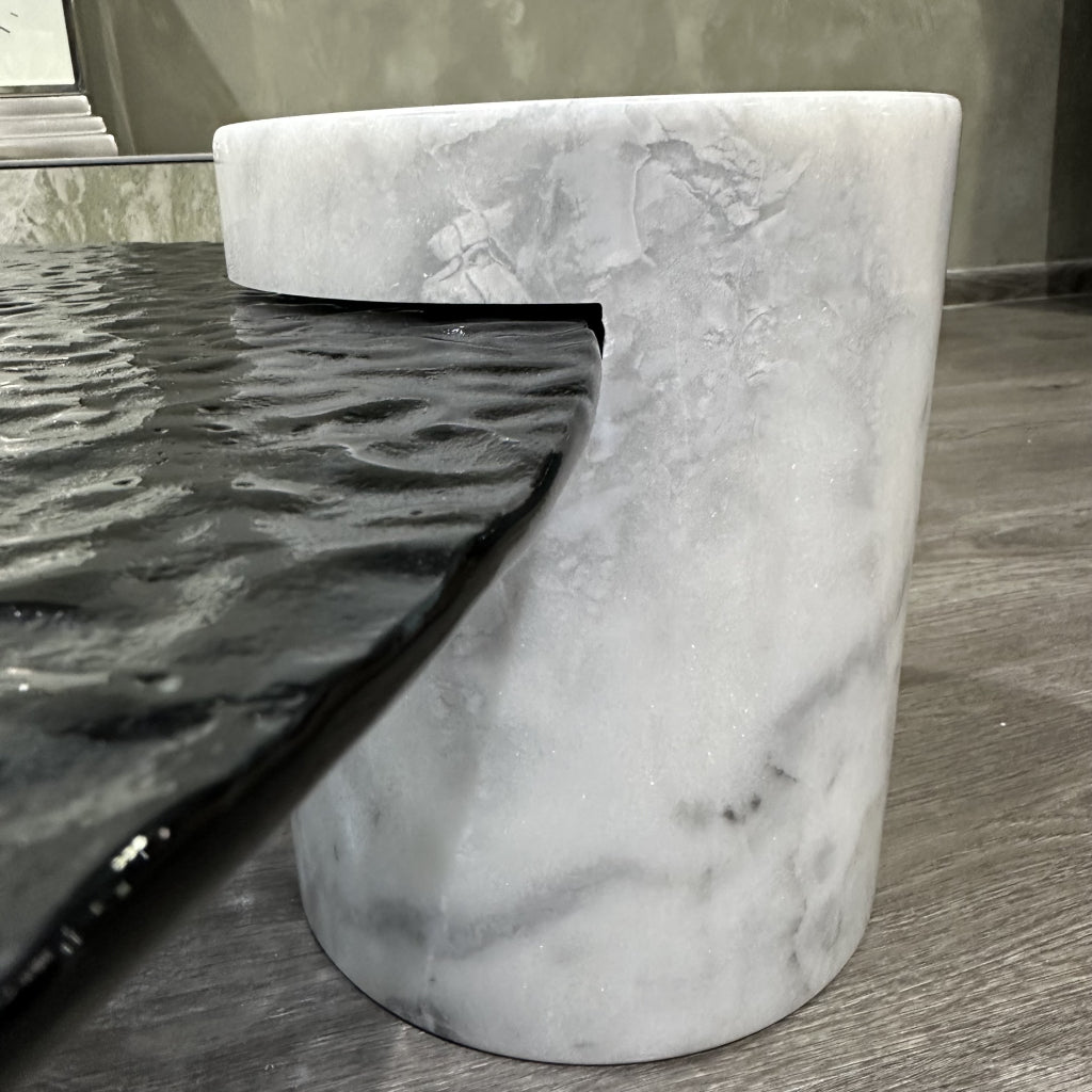 Hanyam Marble glass coffee table