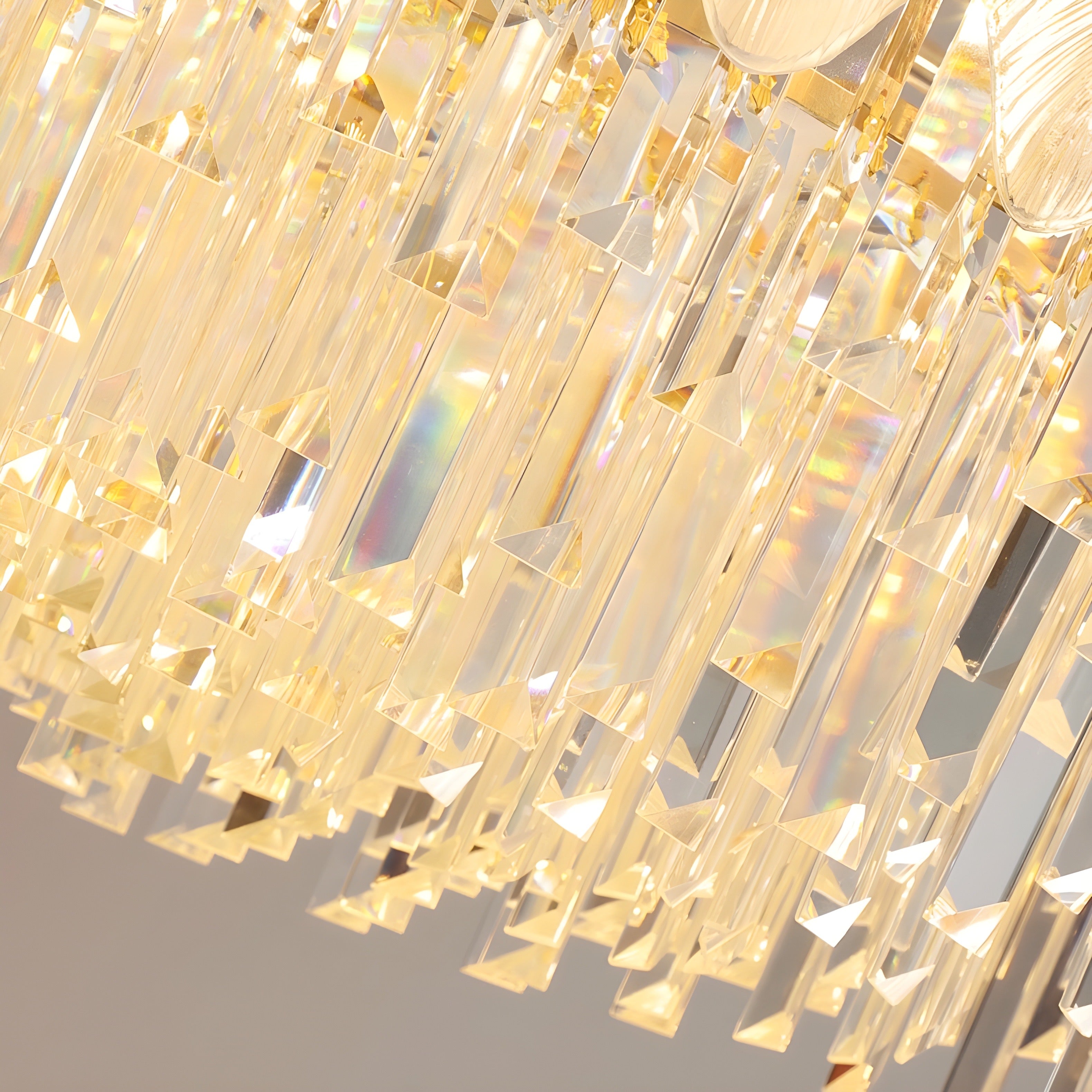 Jenetari Round glass feather pendant light