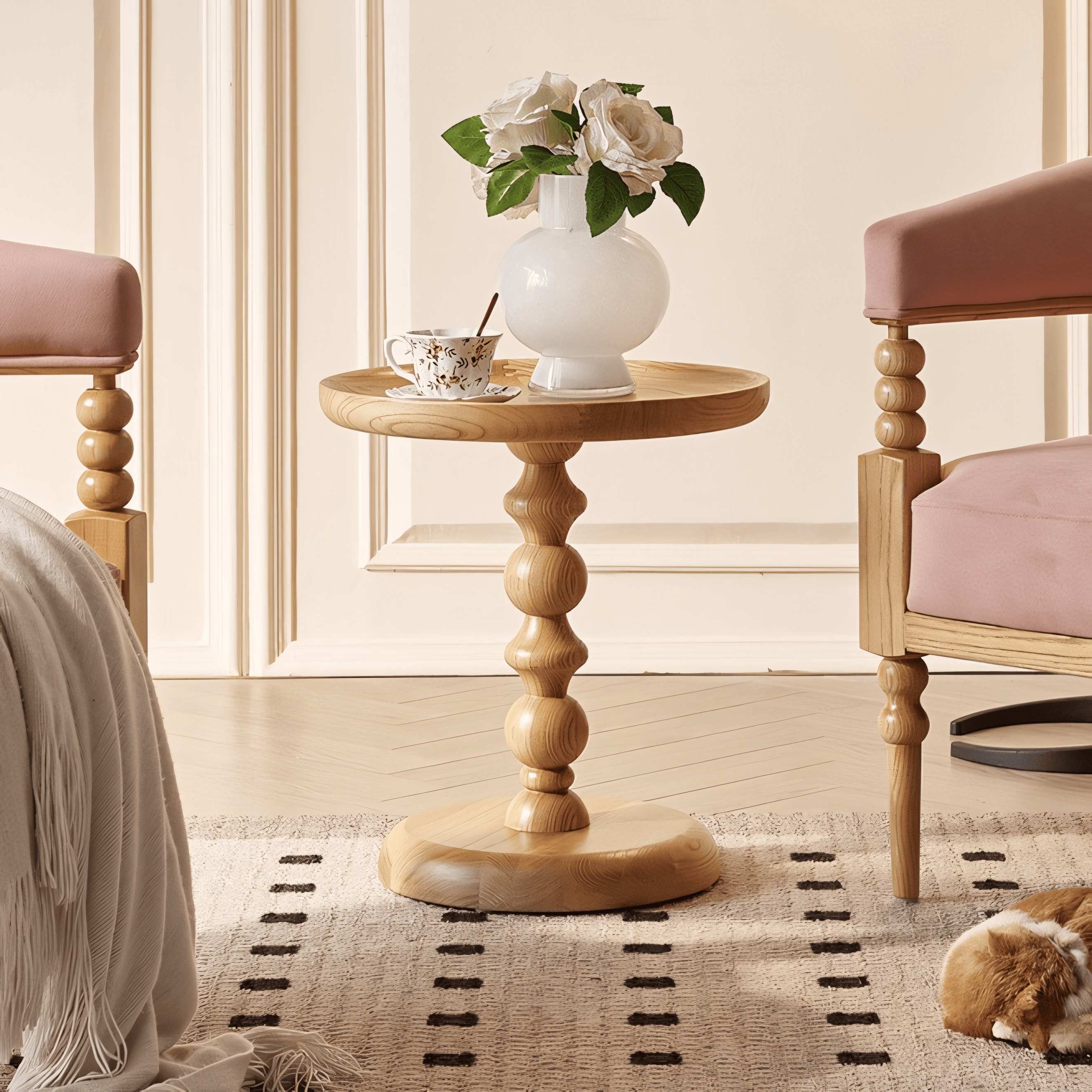 Lanuze Solid wood side table