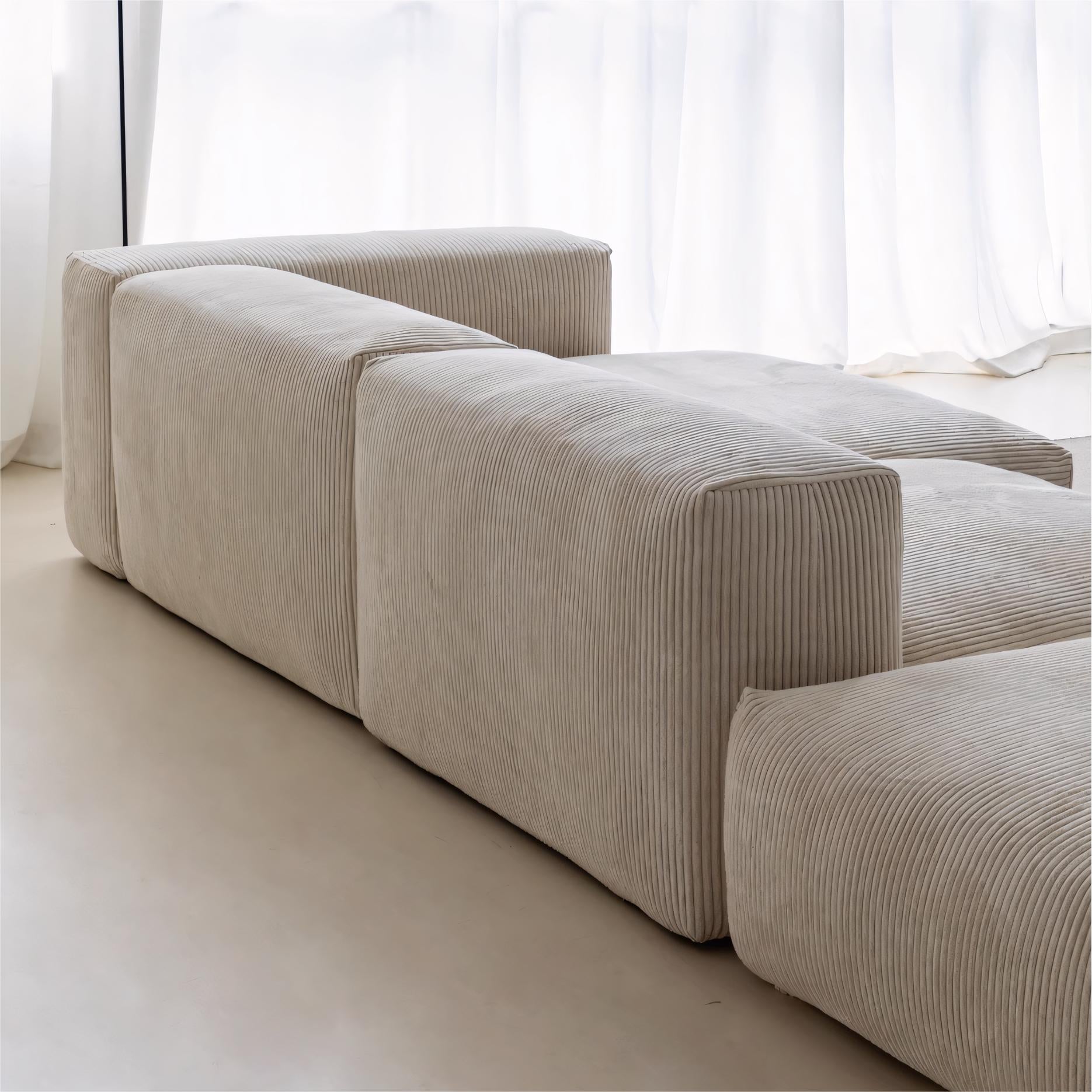 Zedraco Minimalist washable modular sofa with ottoman