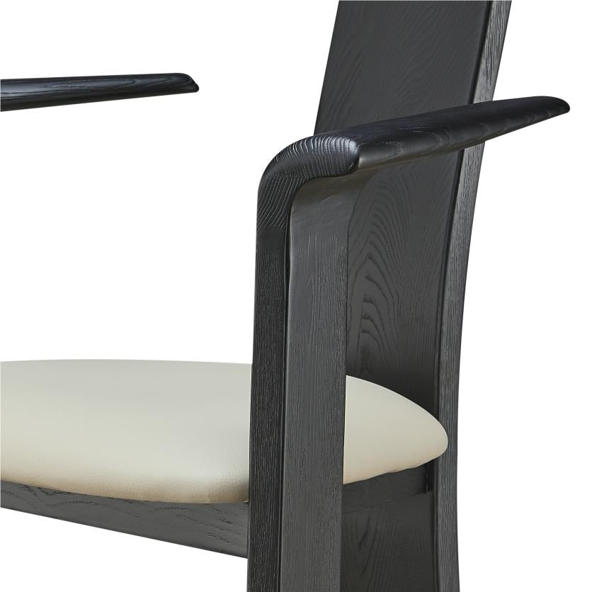 Gavriel 2pcs ash wood leather dining chairs