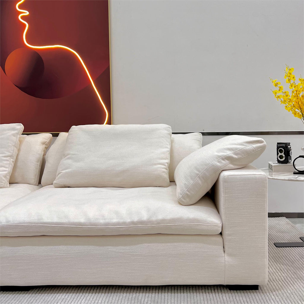 Isla Minimalist fabric straight sofa