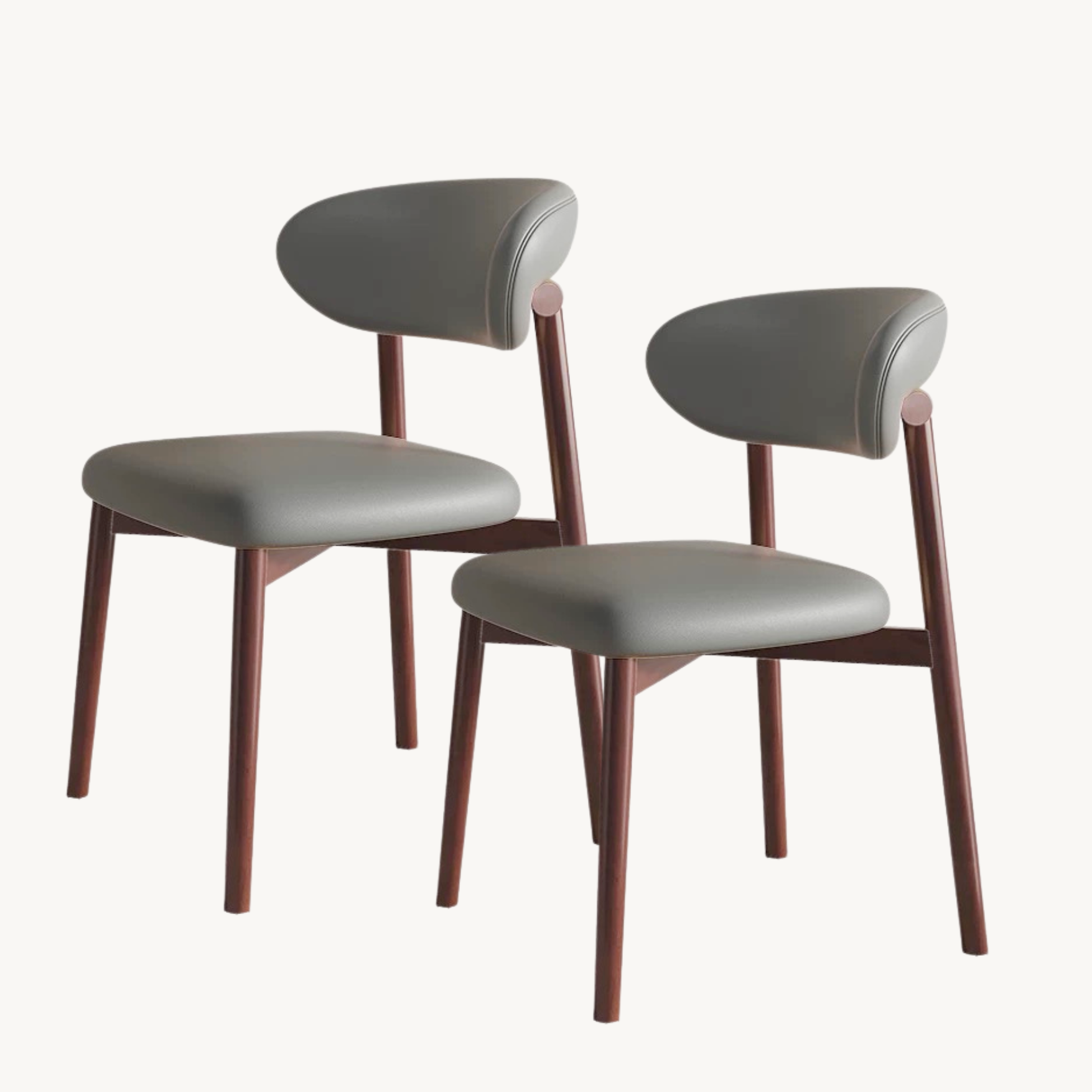 Obesia 2 pcs set-ash solid wood dining chair