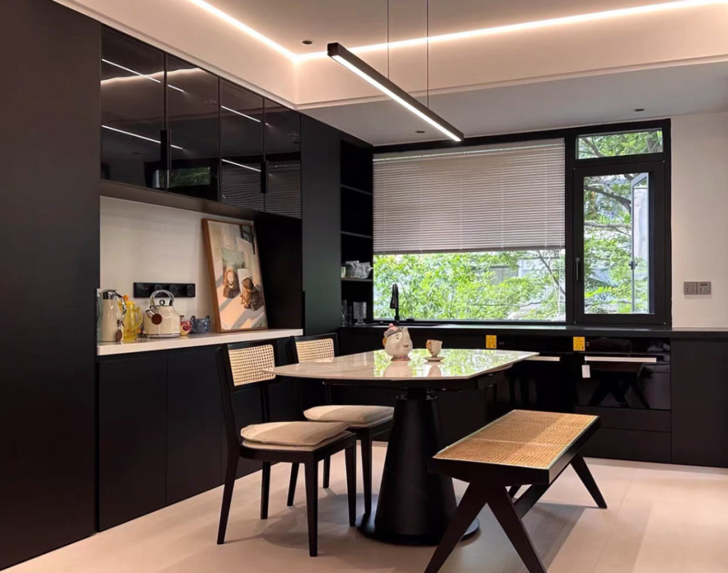 Quinie 2pcs ash wood natural rattan dining chairs