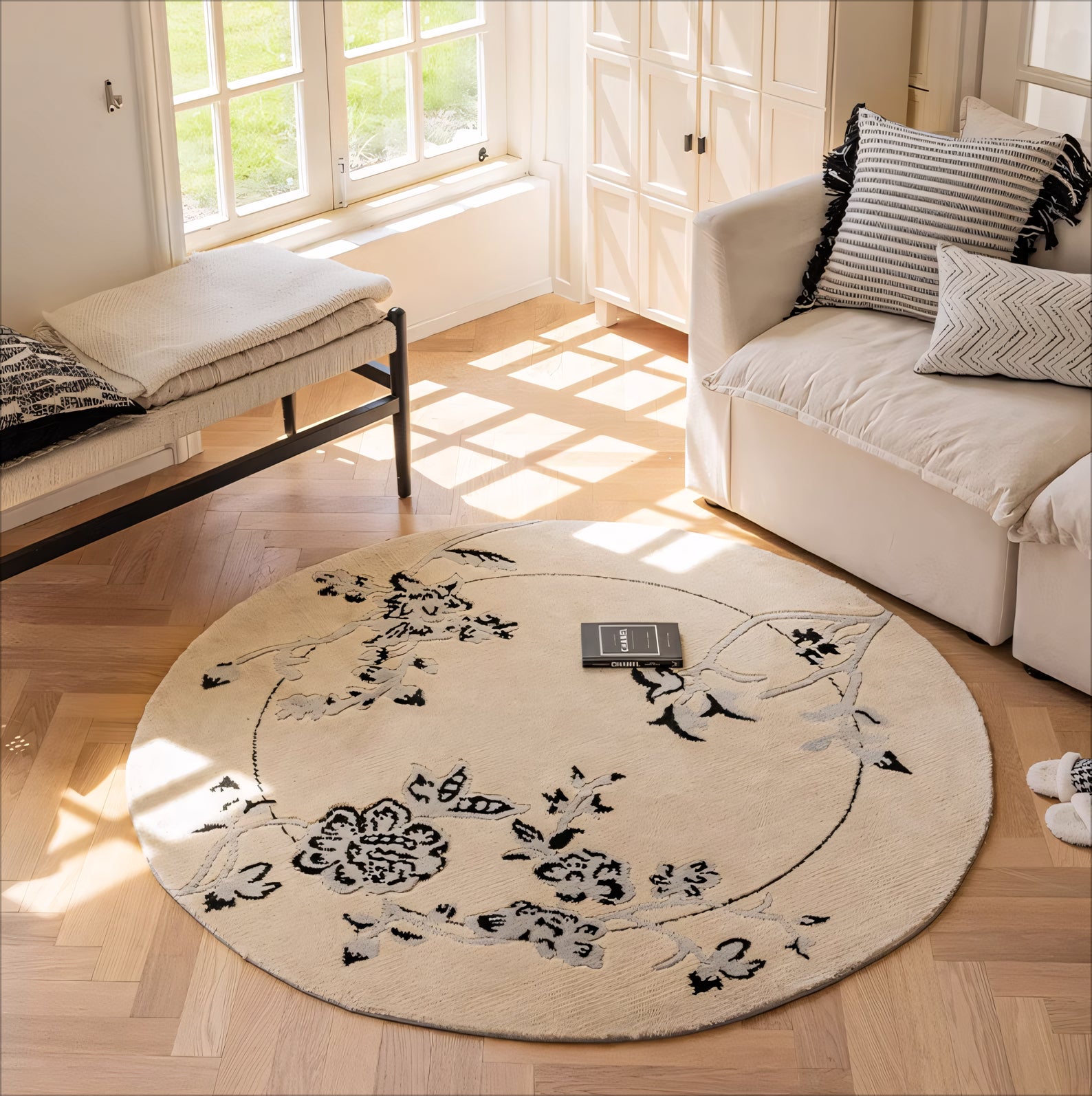 Yilis Nylon floral pattern carpet rug