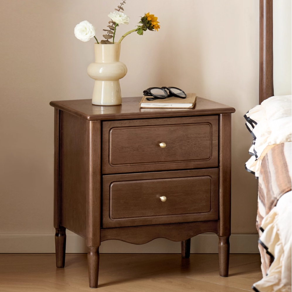 Usoiu 2pcs solid wood nightstands