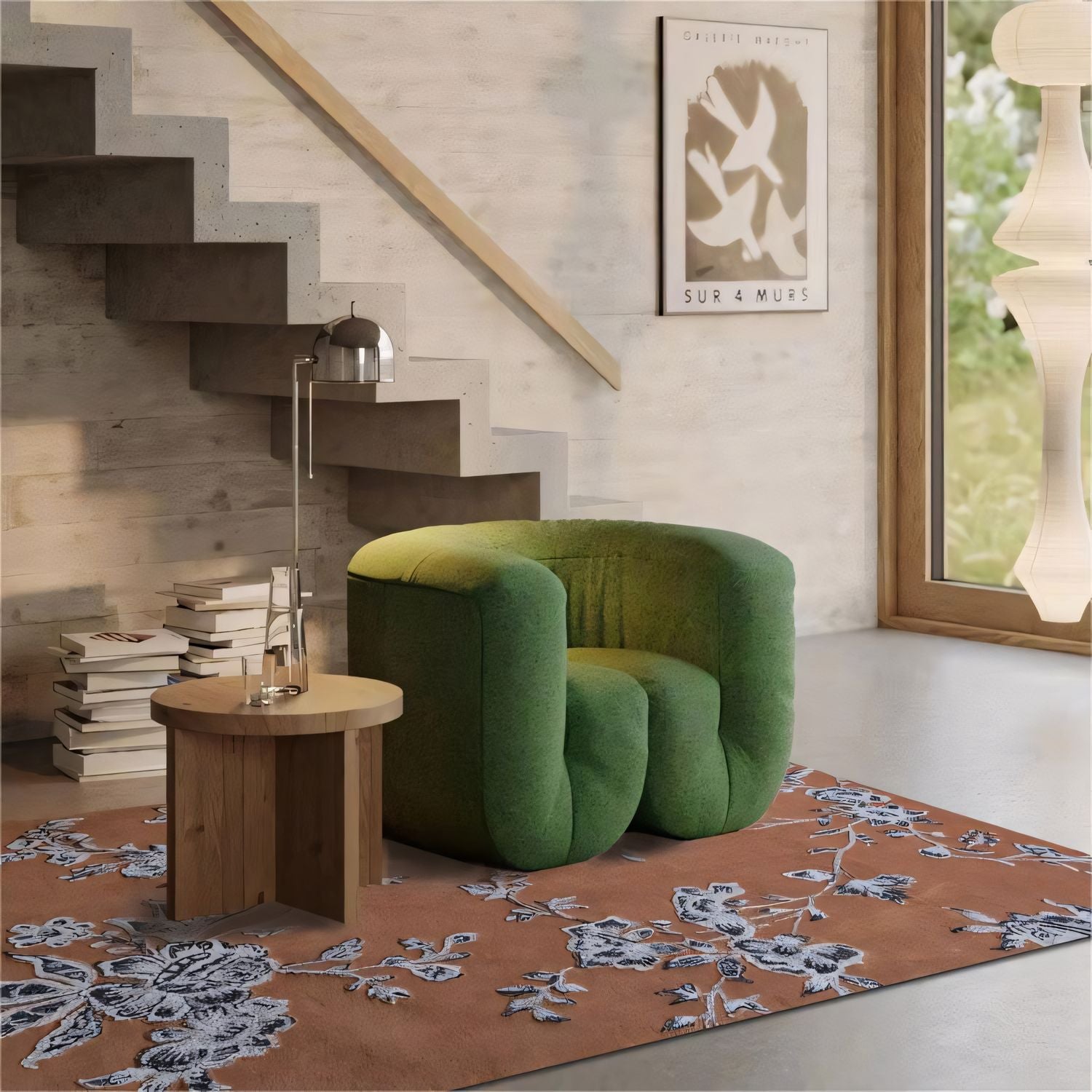 Dlinas Handcrafted embroidery carpet rug