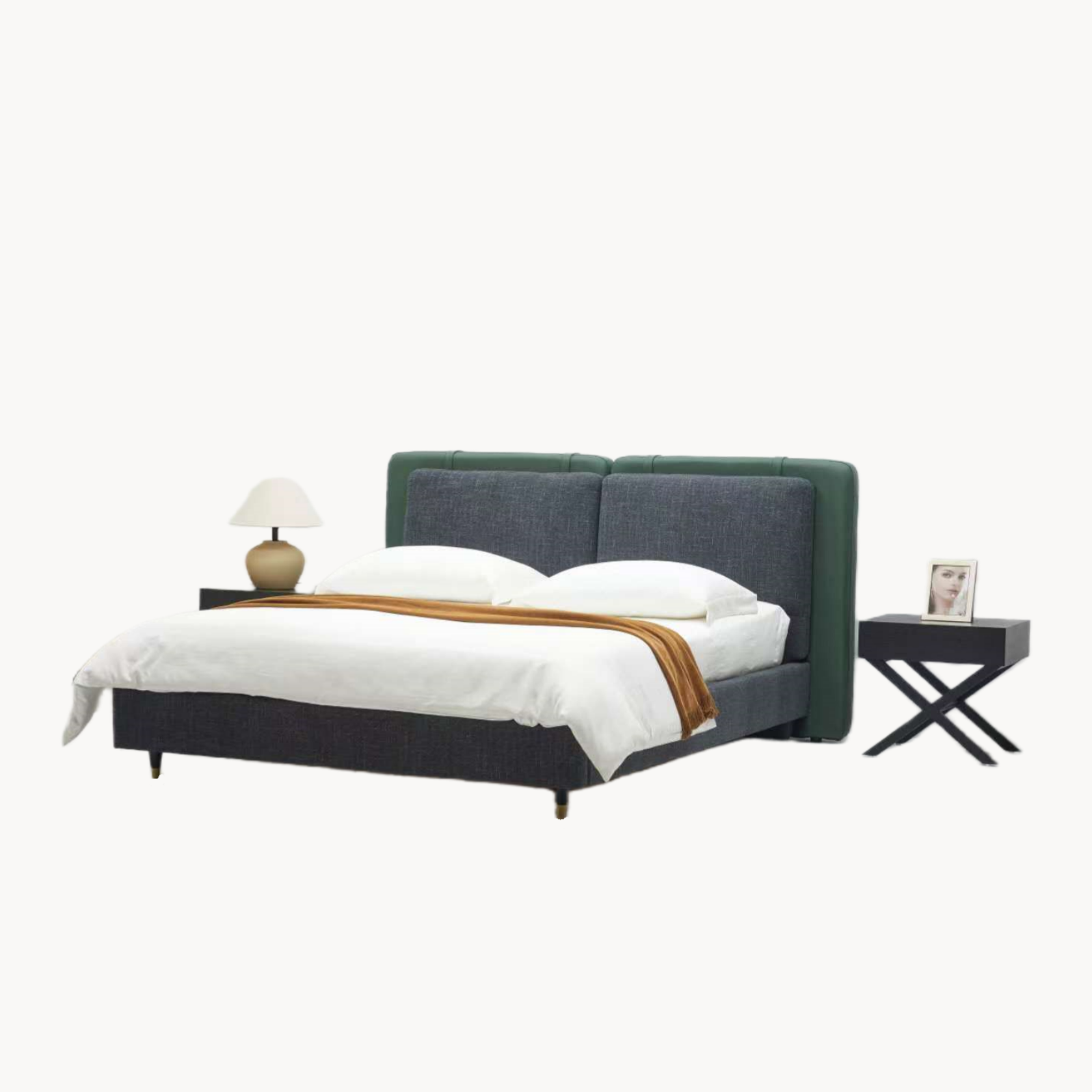 Biltro Leather double bed-A
