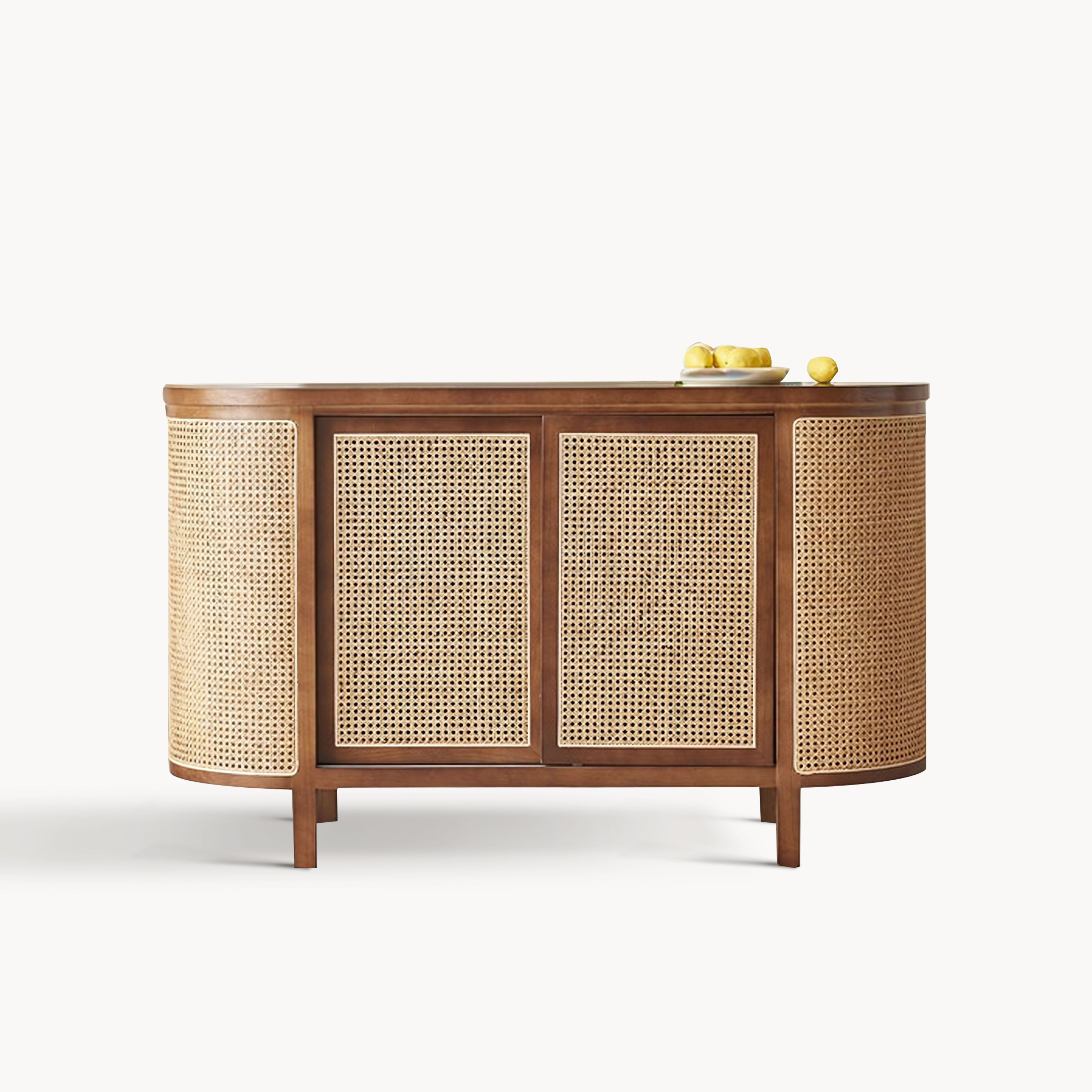 Filari Ash wood natural rattan sideboard-A