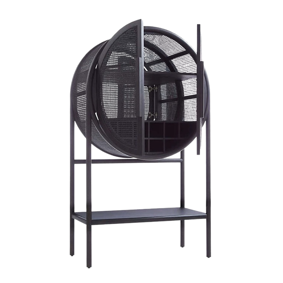 Arnida Ash wood natural rattan sideboard