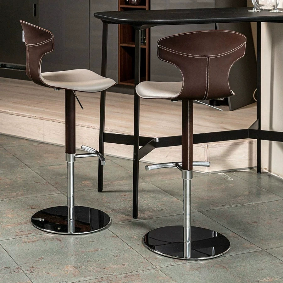 Elaju Leather bar stool
