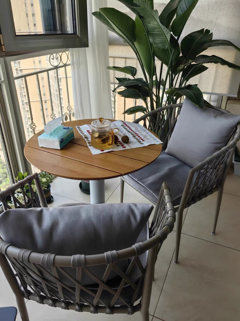 Gorita Rope braided outdoor chair table set