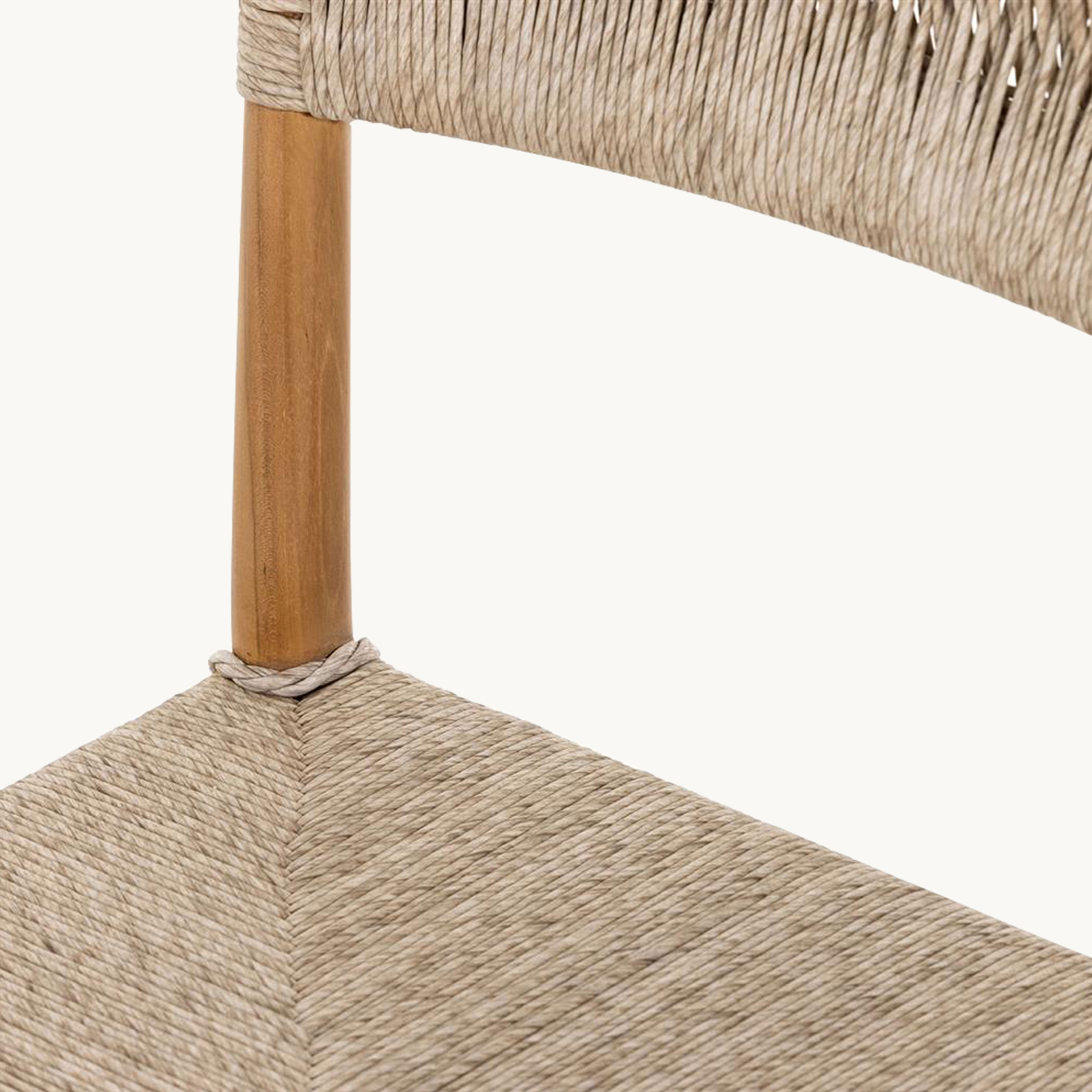 Rilin Teak braided rope chair