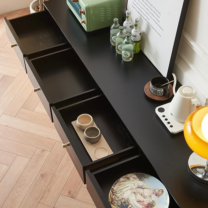 Dinalino Ash wood natural rattan sideboard-C