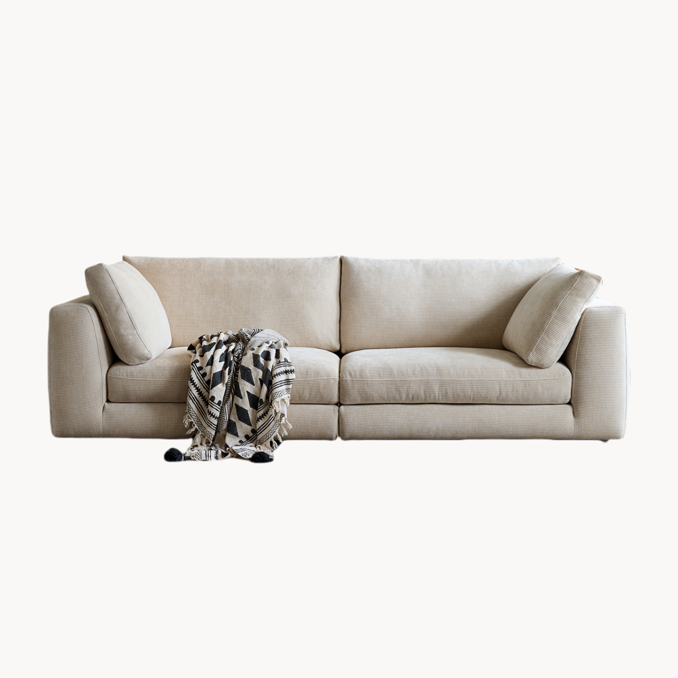 Firosu Washable fabric straight sofa