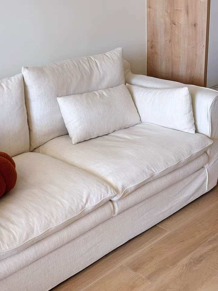 Gulit Washable natural linen fabric straight sofa