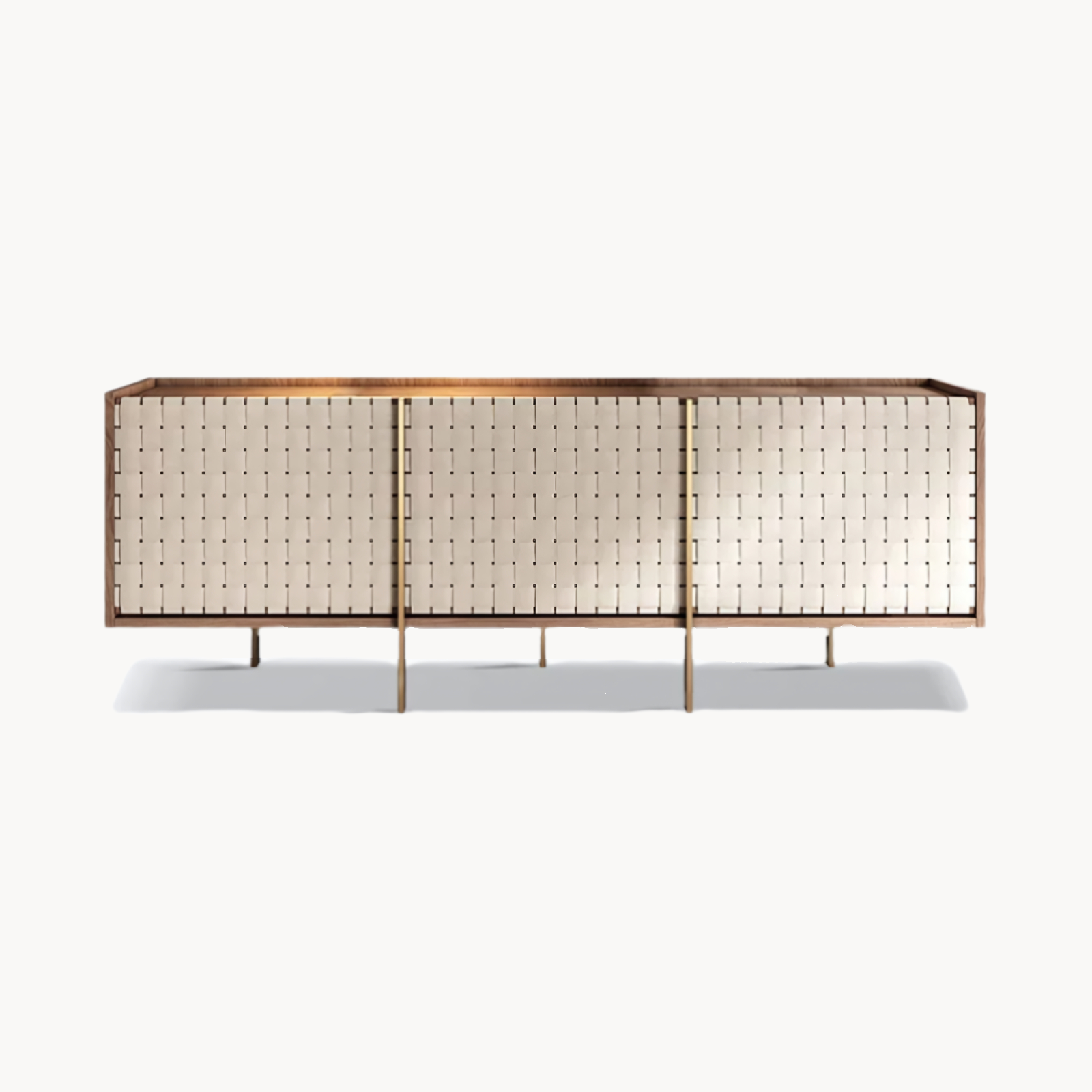 Pajis Wooden natural rattan sideboard