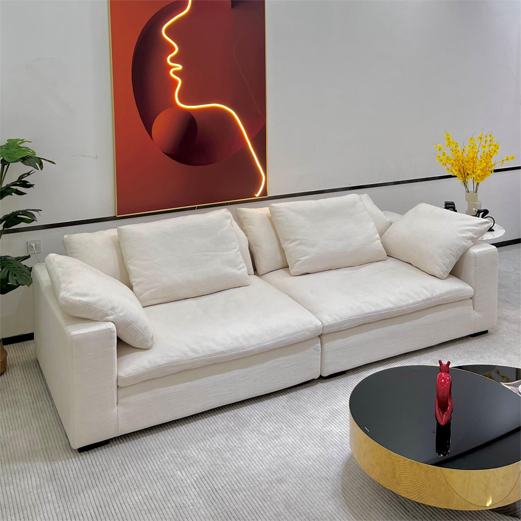 Isla Minimalist fabric straight sofa