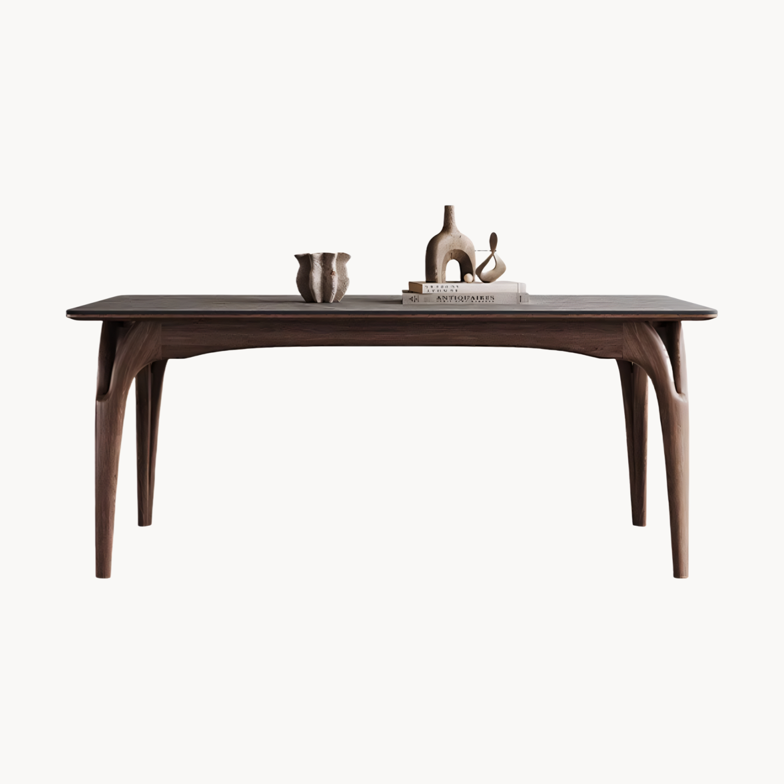 Toffa Sintered stone solid wood rectangular dining table