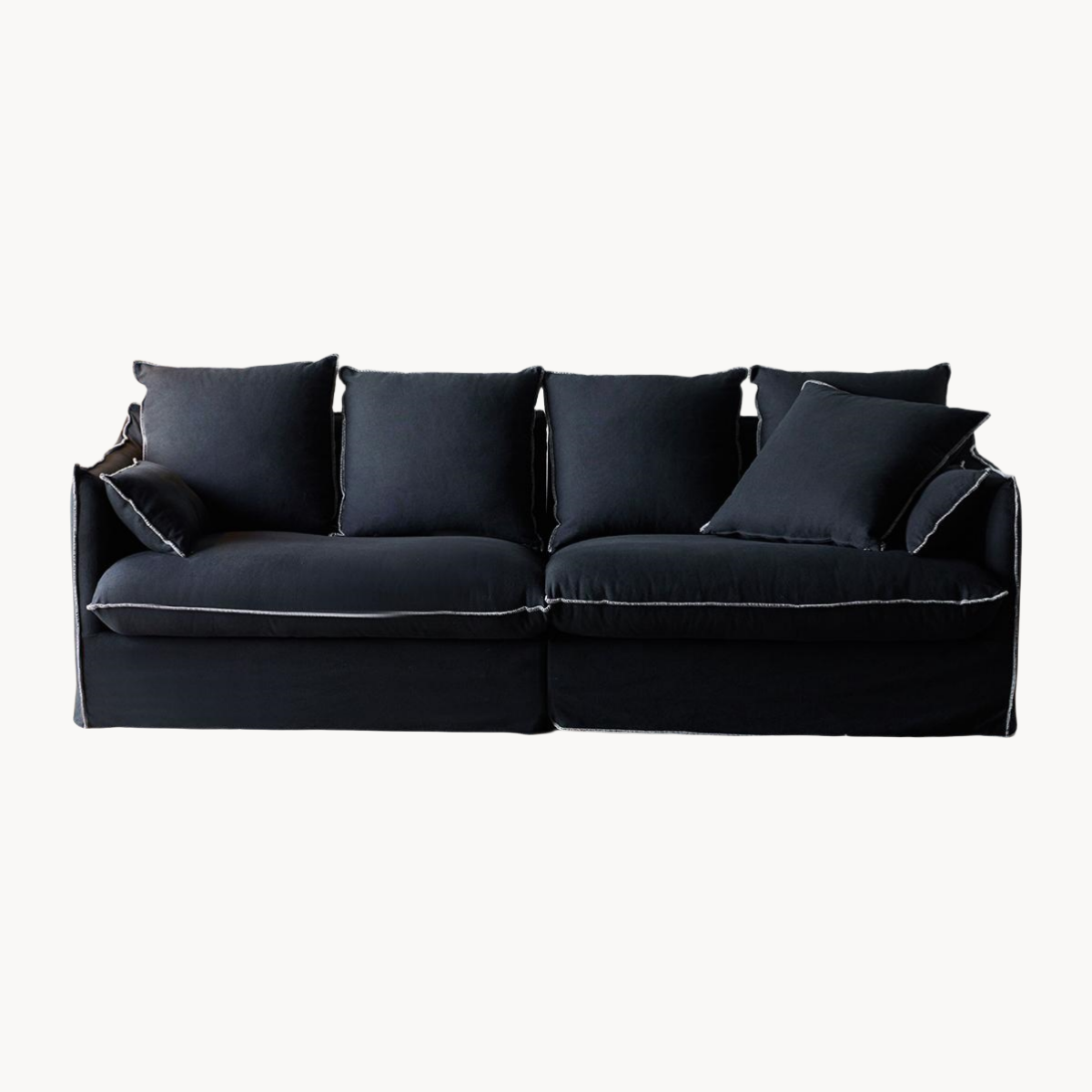 Toliga Washable natural linen fabric straight sofa