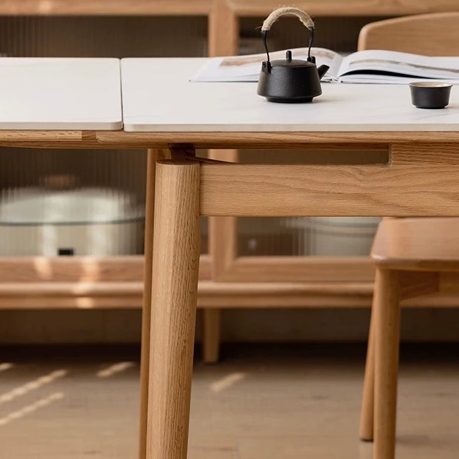 Elione Extendable sintered stone rectangular dining table